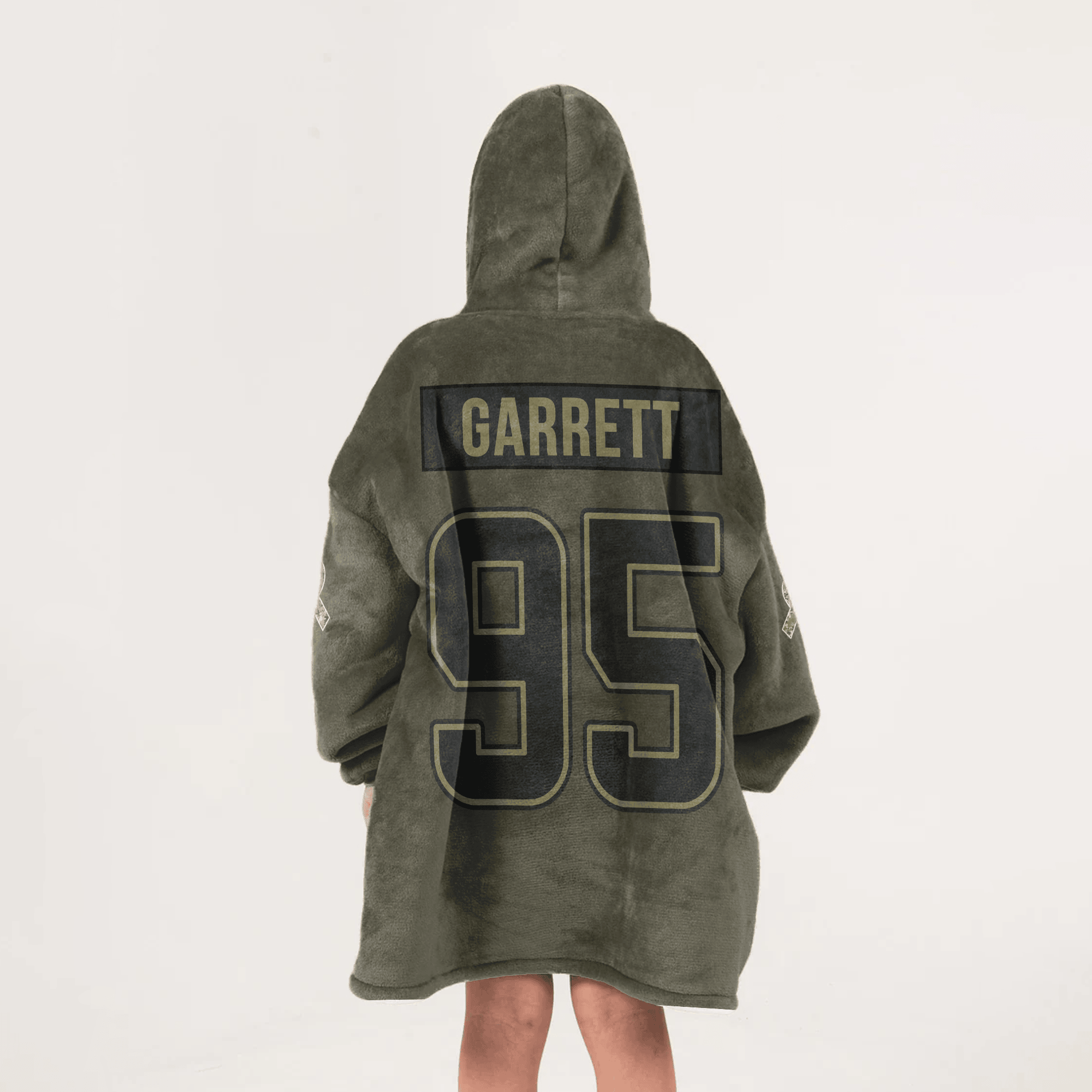 Kid M.G 95 Cleveland Football Blanket Hoodie – Olive Salute to Service