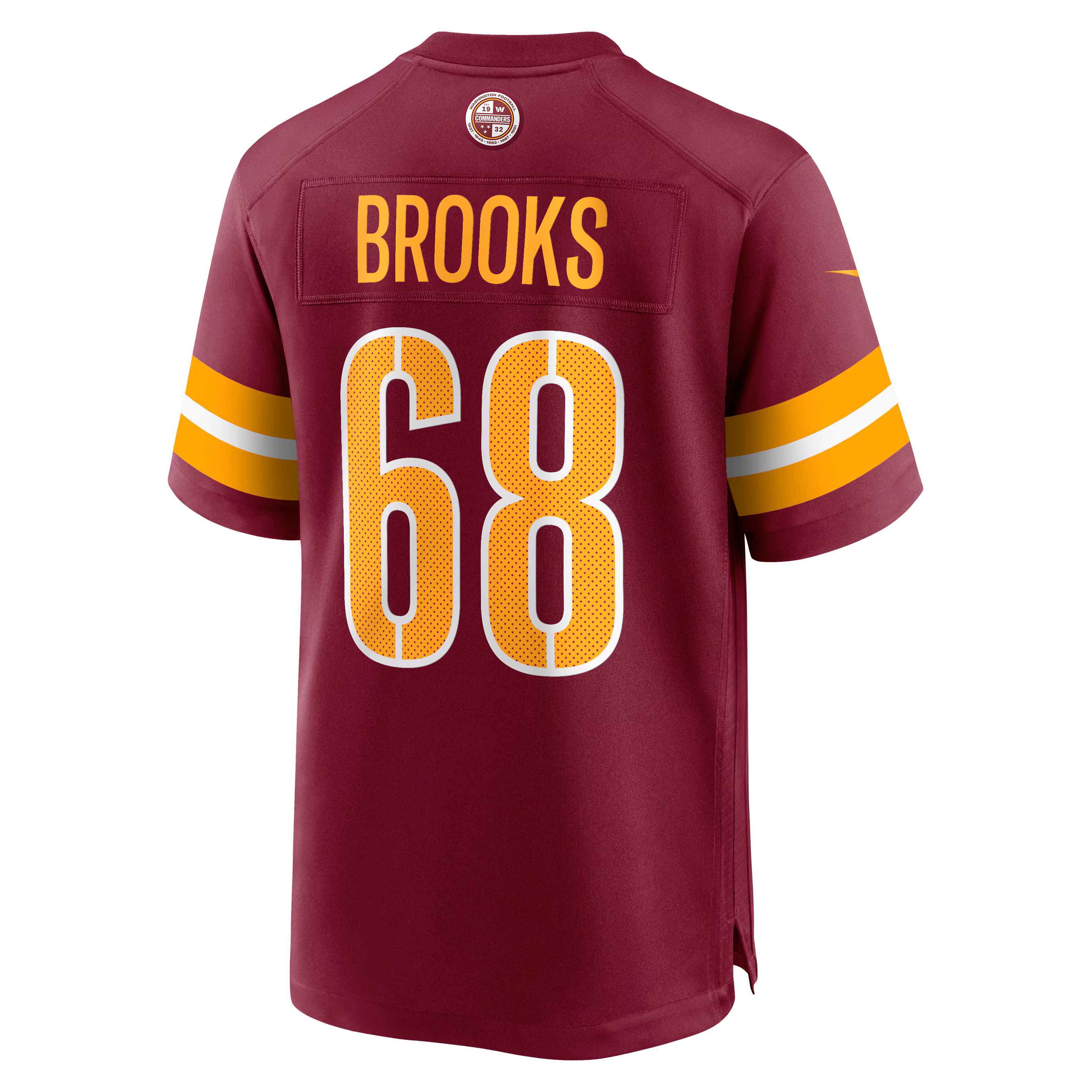 Curtis Brooks Washington Commanders  Game Jersey - Burgundy