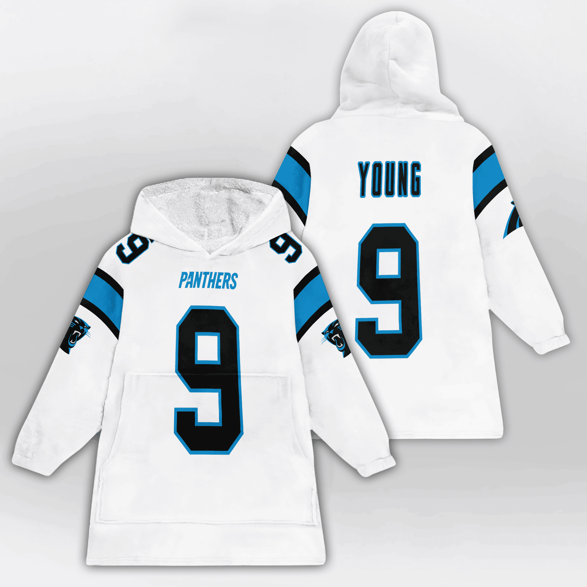 Adult 9 Carolina Football Unisex Blanket Hoodie