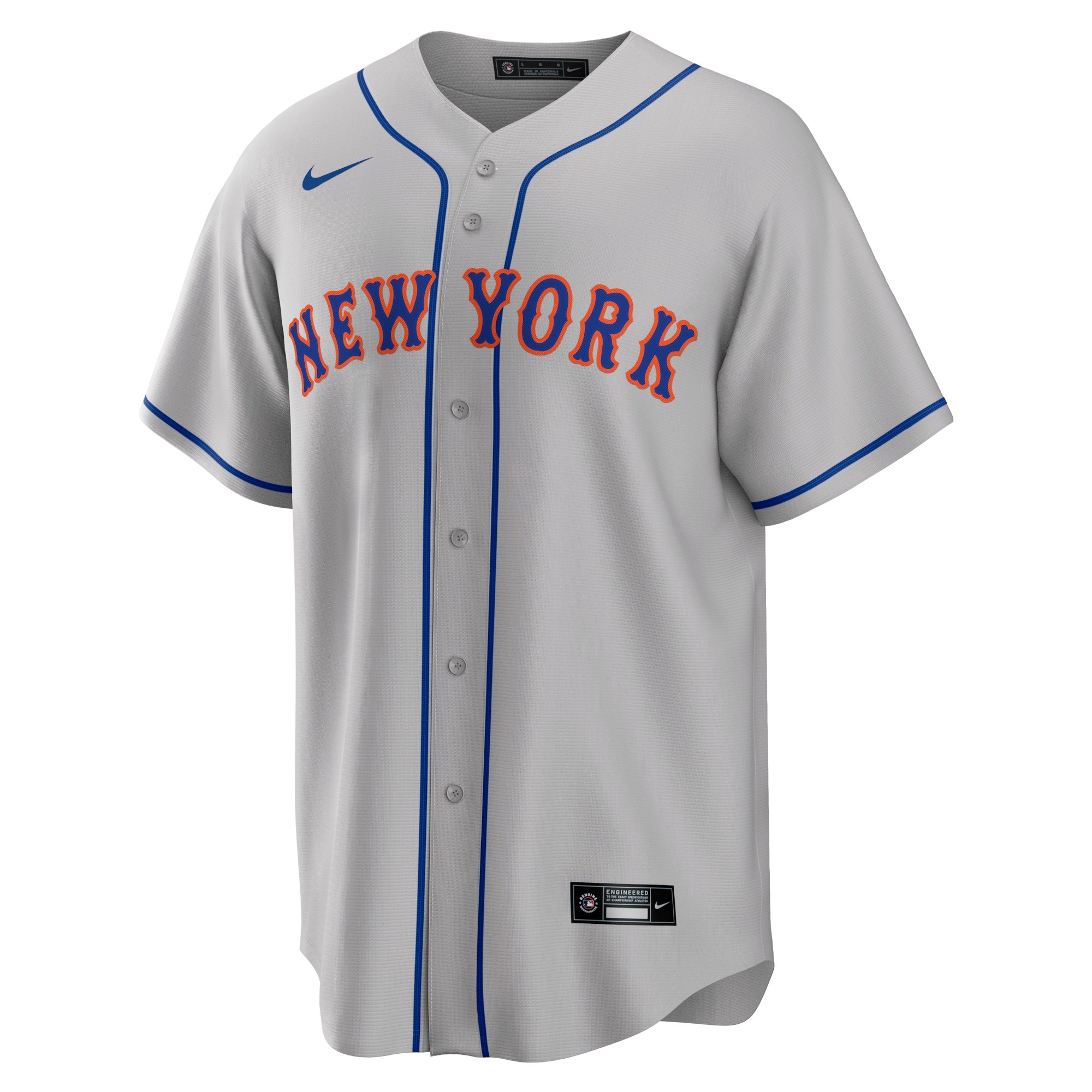 Men's New York Mets Jacob deGrom  Gray Road Replica Player Name Jersey