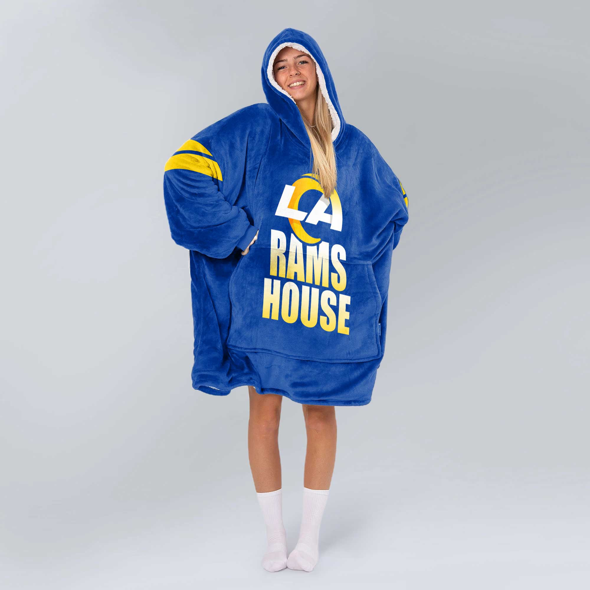 Rams House Los Angeles R Football Unisex Blanket Hoodie