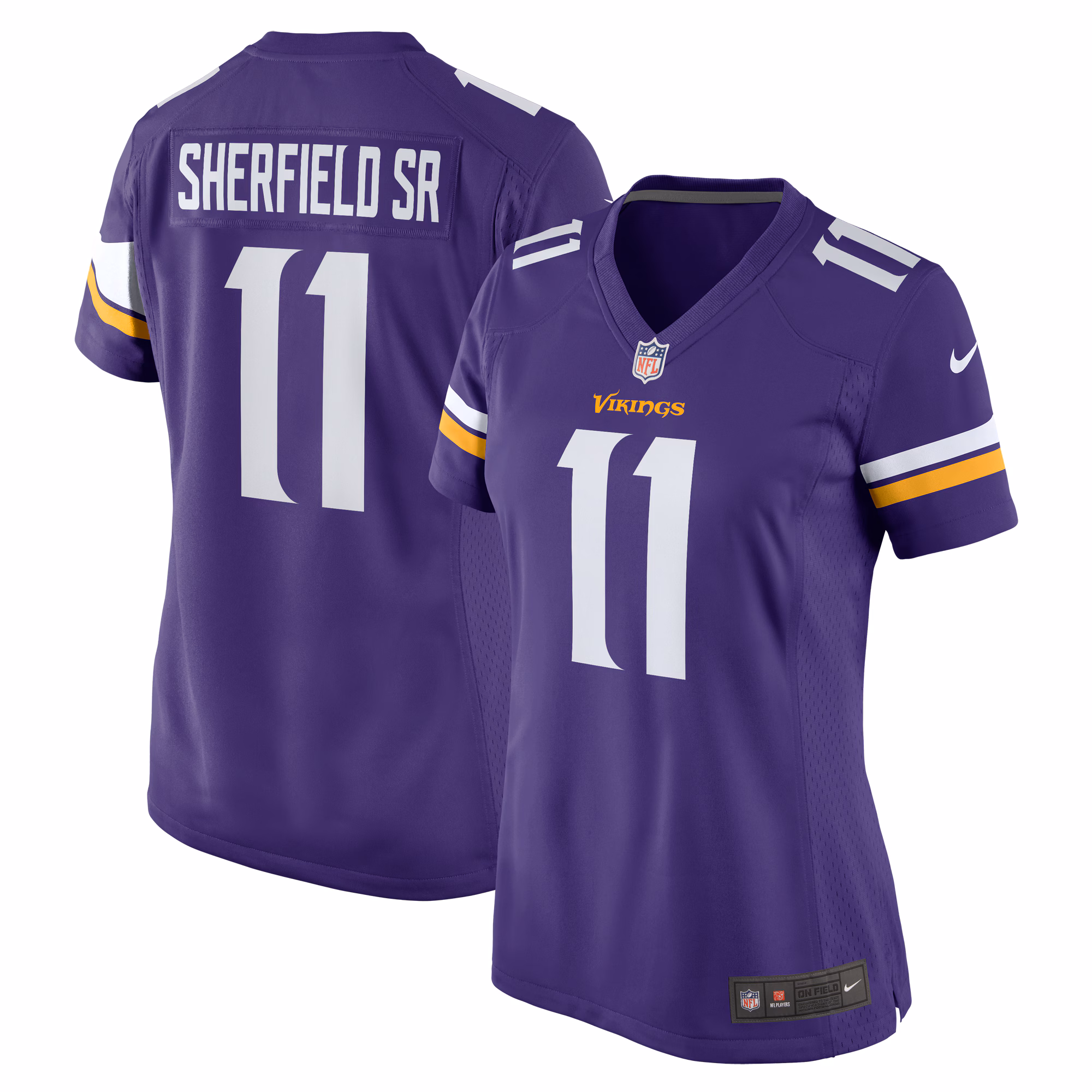 Trent Sherfield Sr. Minnesota Vikings Women's Game Jersey -  Purple