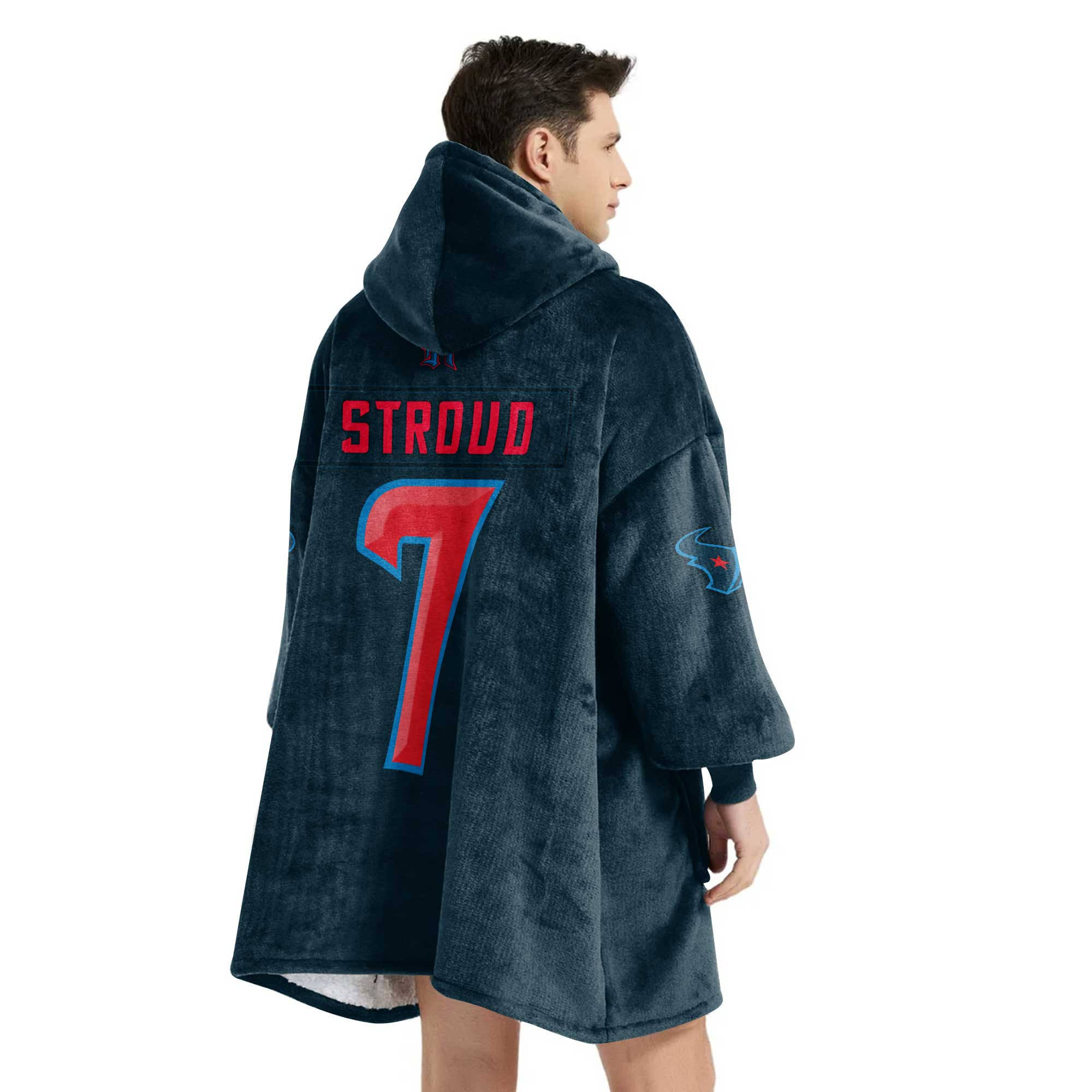 Adult C.S 7 Houston Football Unisex Blanket Hoodie