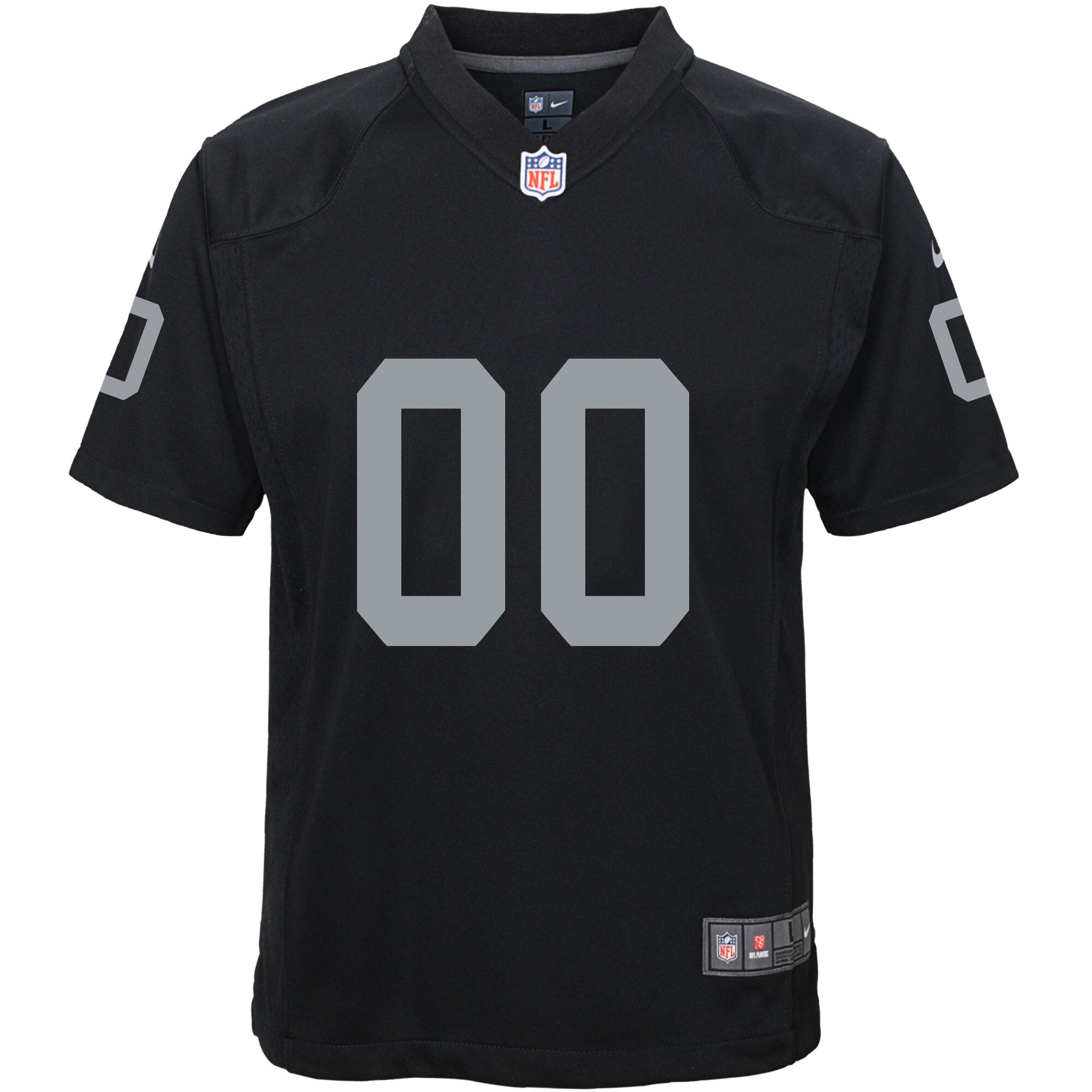 Las Vegas Raiders Youth Custom Game Jersey - Black