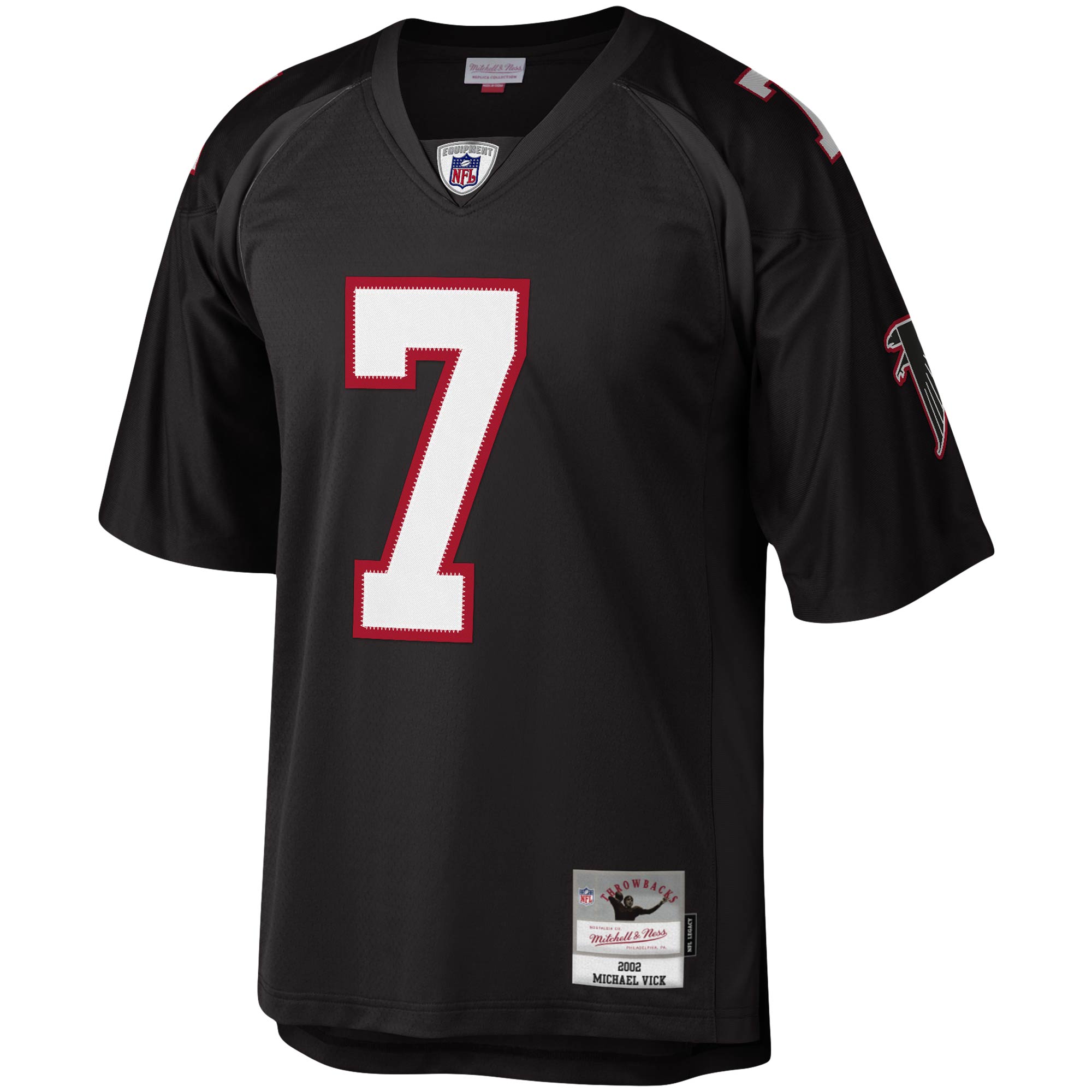 Michael Vick Atlanta Falcons  2002 Authentic Throwback Retired Player Jersey - Black