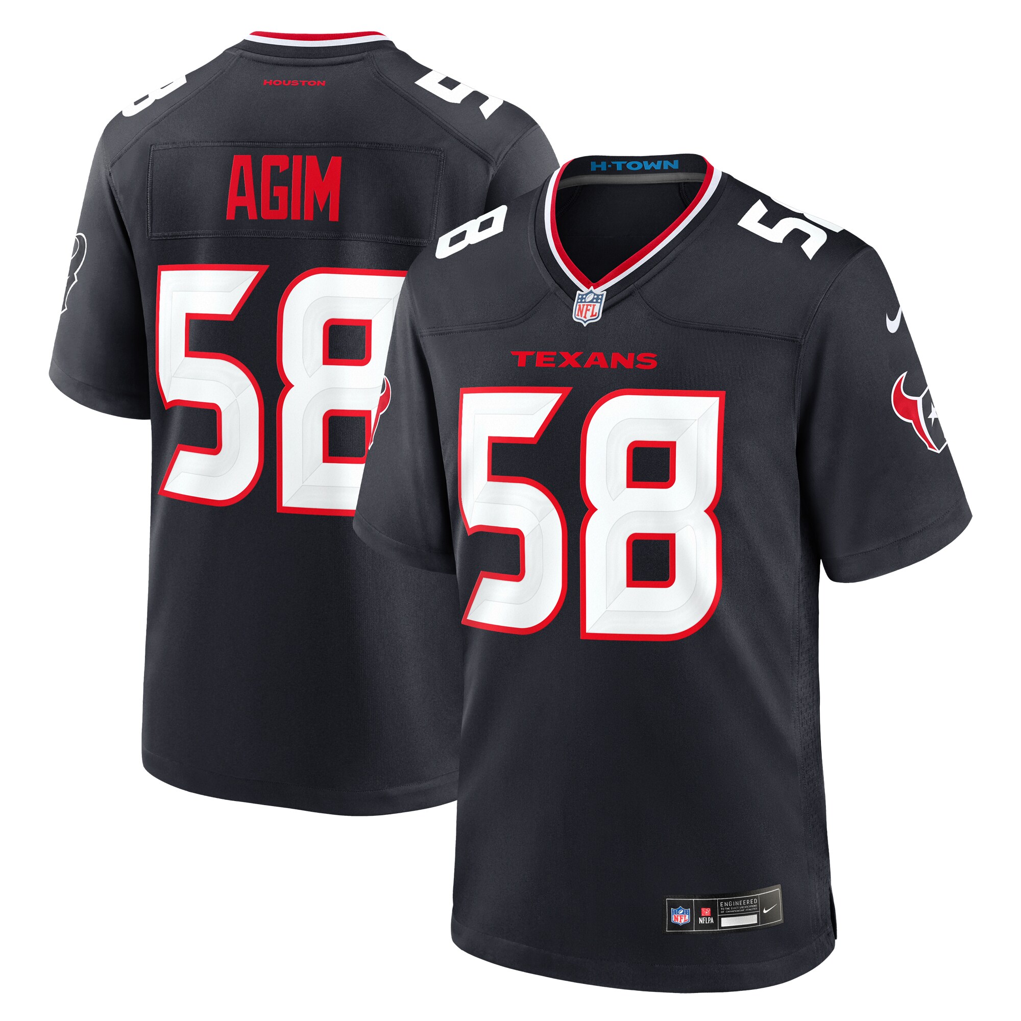 McTelvin Agim Houston Texans Team Game Jersey -  Navy