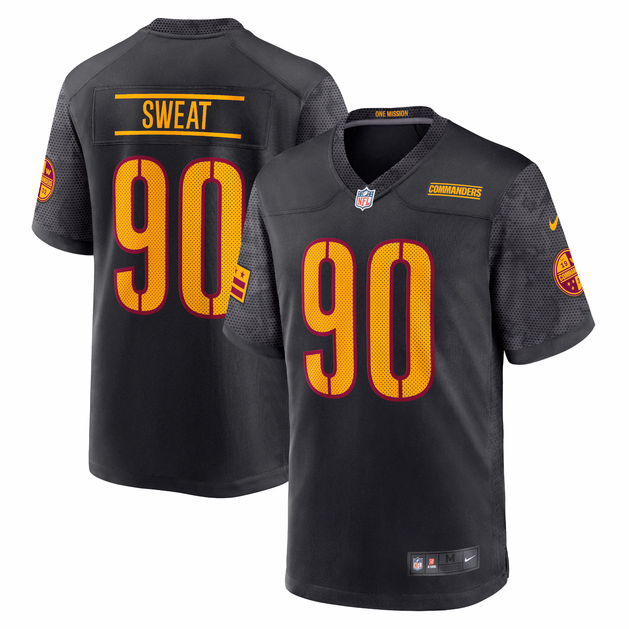 Montez Sweat Washington Commanders Alternate Game Player Jersey - Black