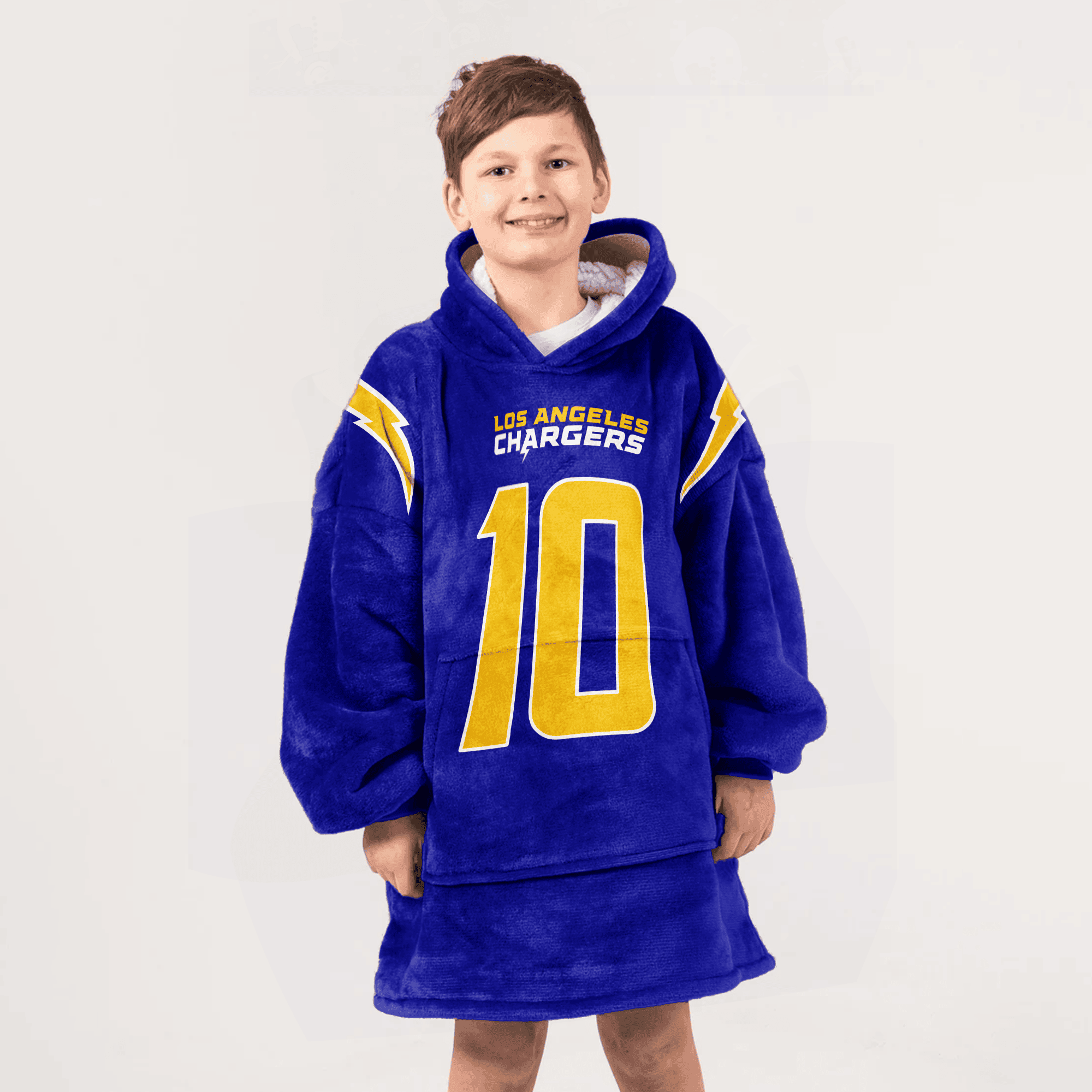 Adult 10 Los Angeles Football Unisex Blanket Hoodie