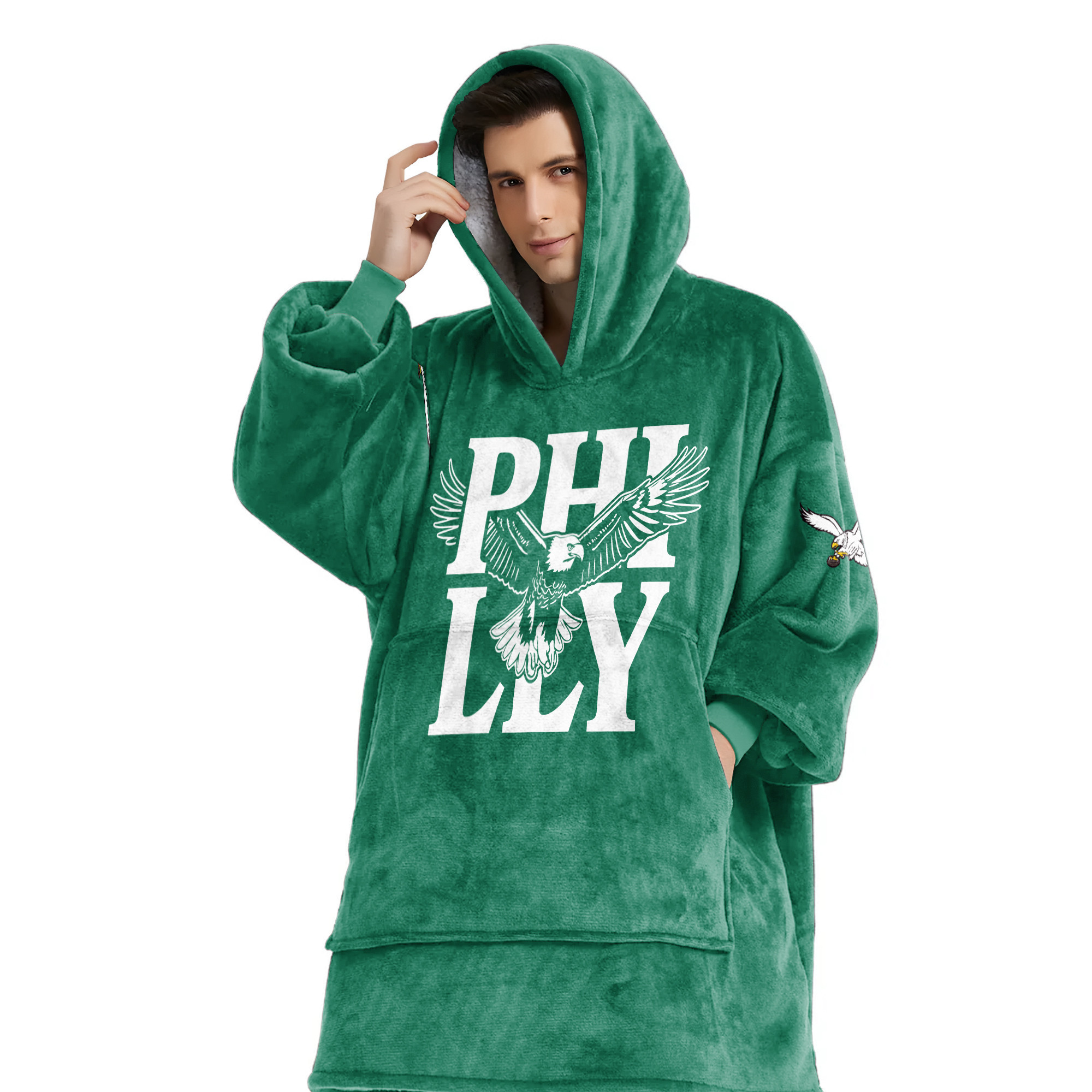 Adult Bird Gang Philadelphia Football Unisex Blanket Hoodie
