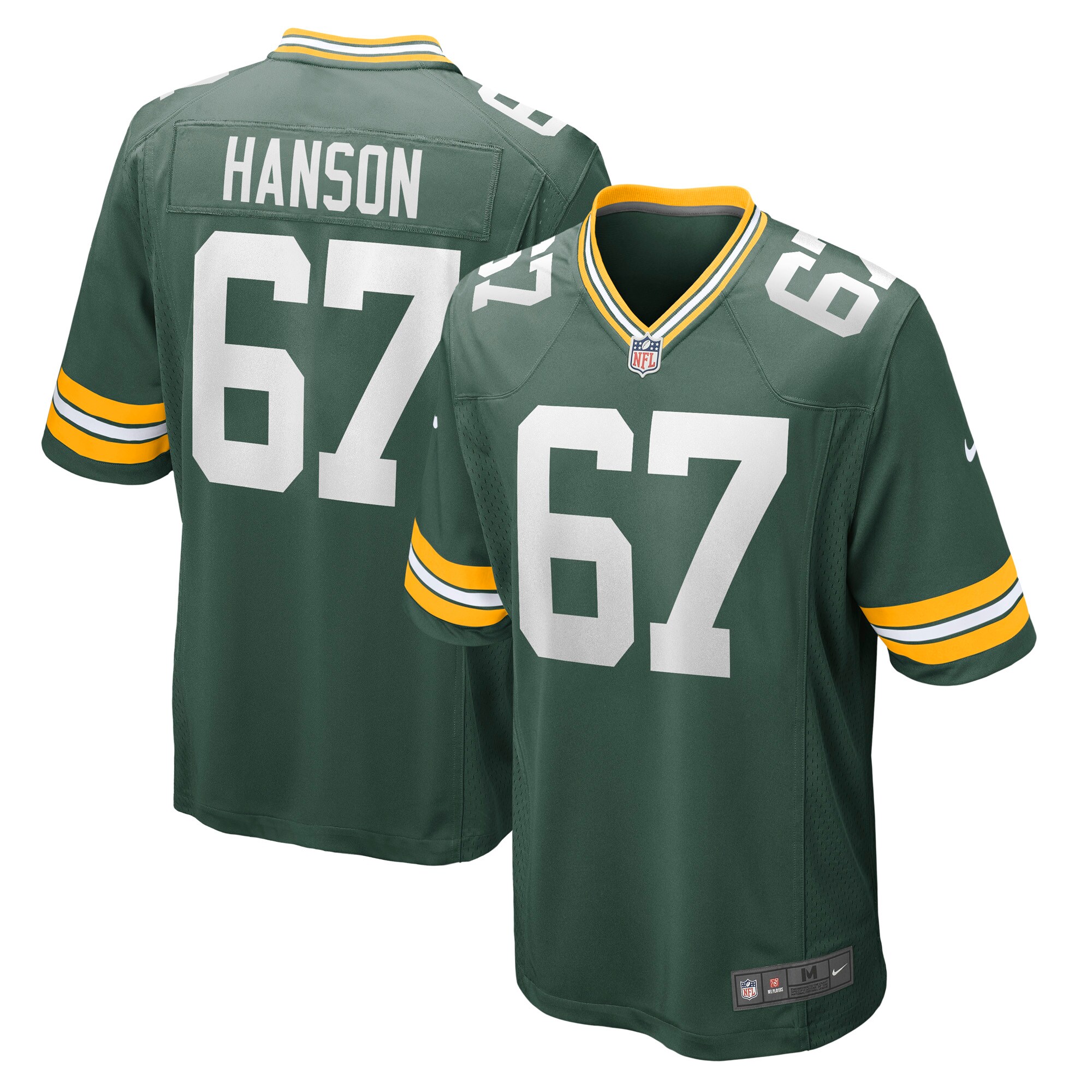 Jake Hanson Green Bay Packers  Game Jersey - Green