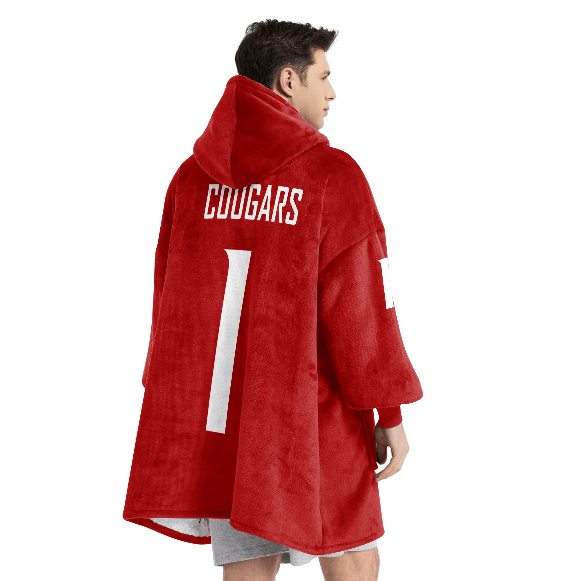 Adult #1 Washington State Football Unisex Blanket Hoodie