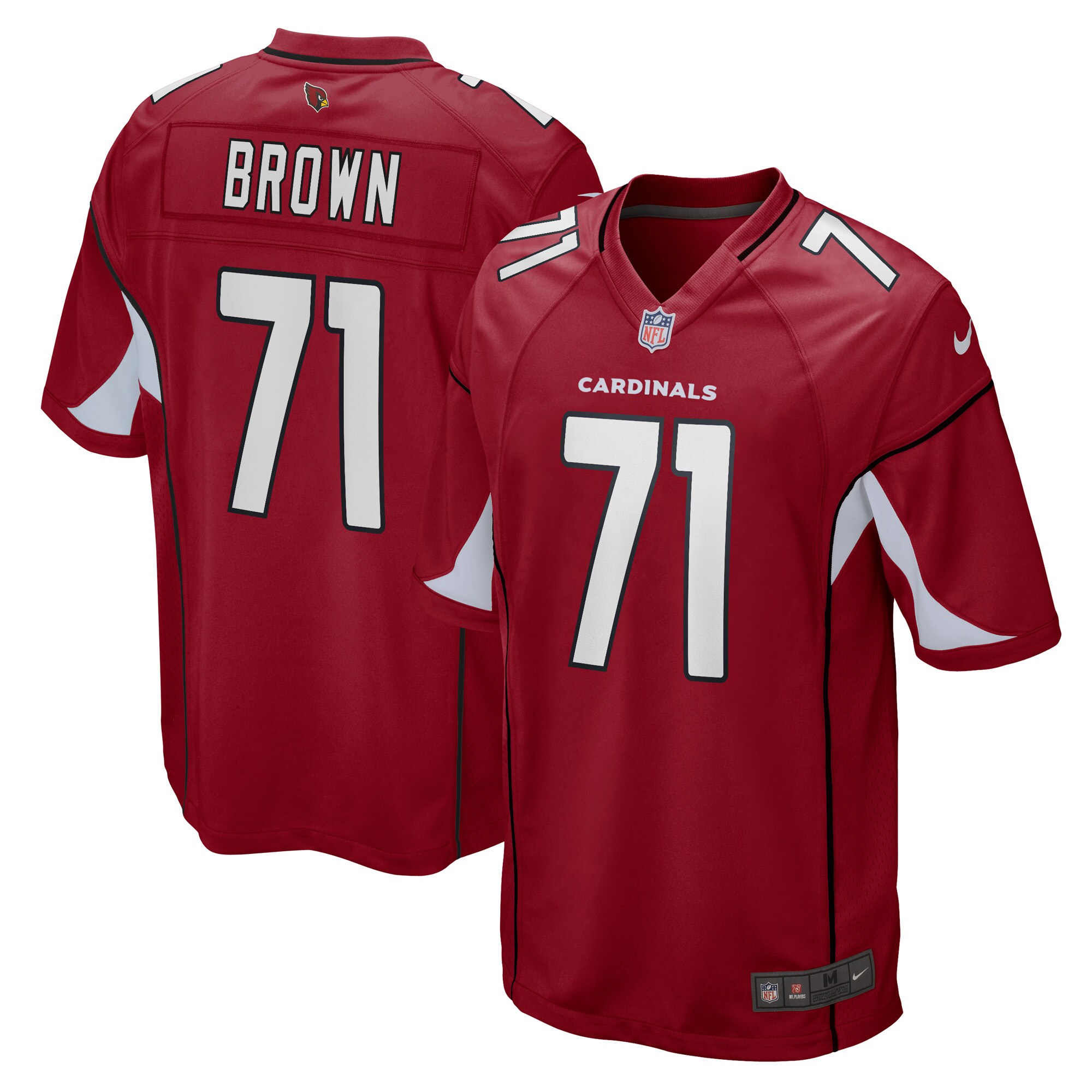 Andrew Brown Arizona Cardinals  Game Player Jersey - Cardinal