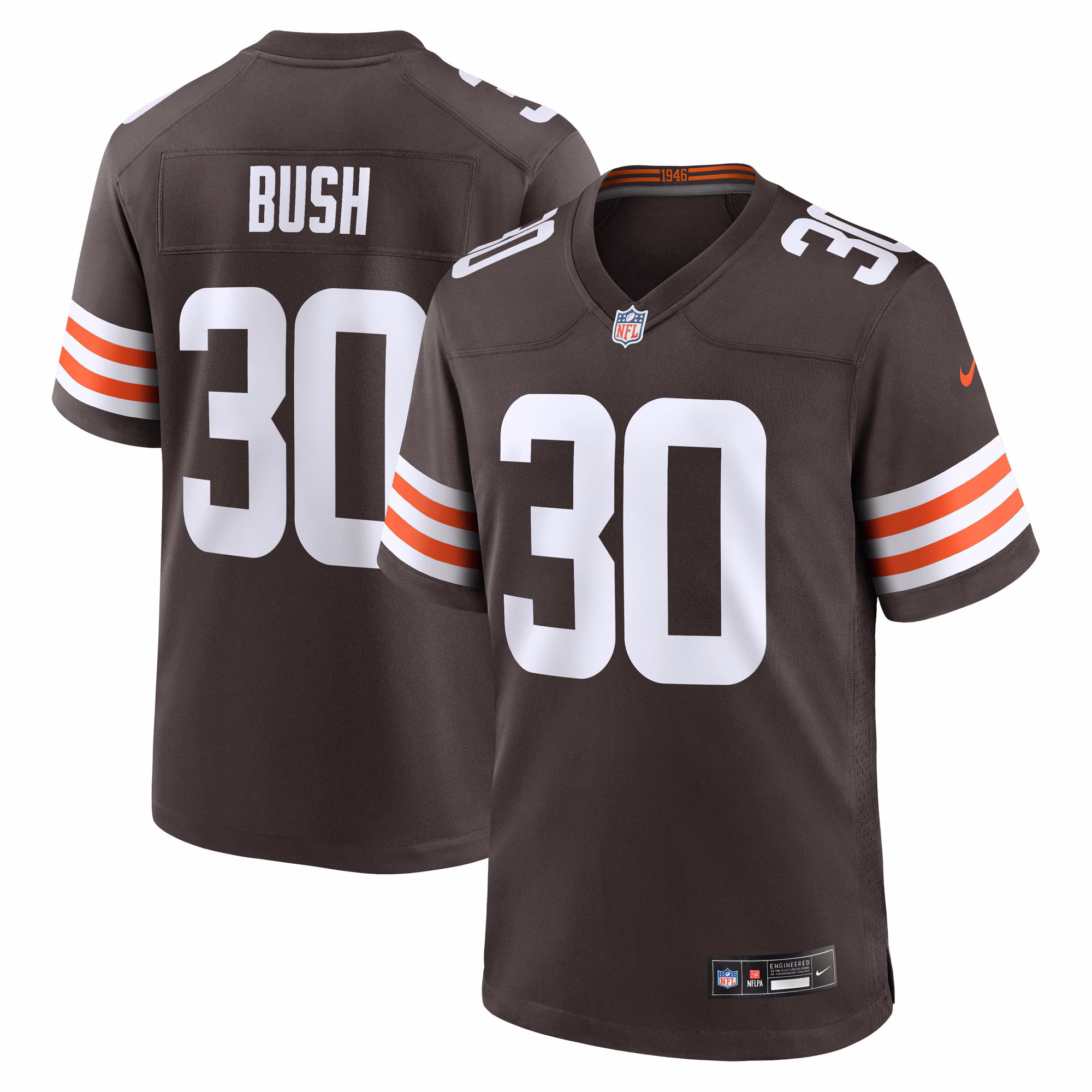 Devin Bush Cleveland Browns  Game Jersey -  Brown