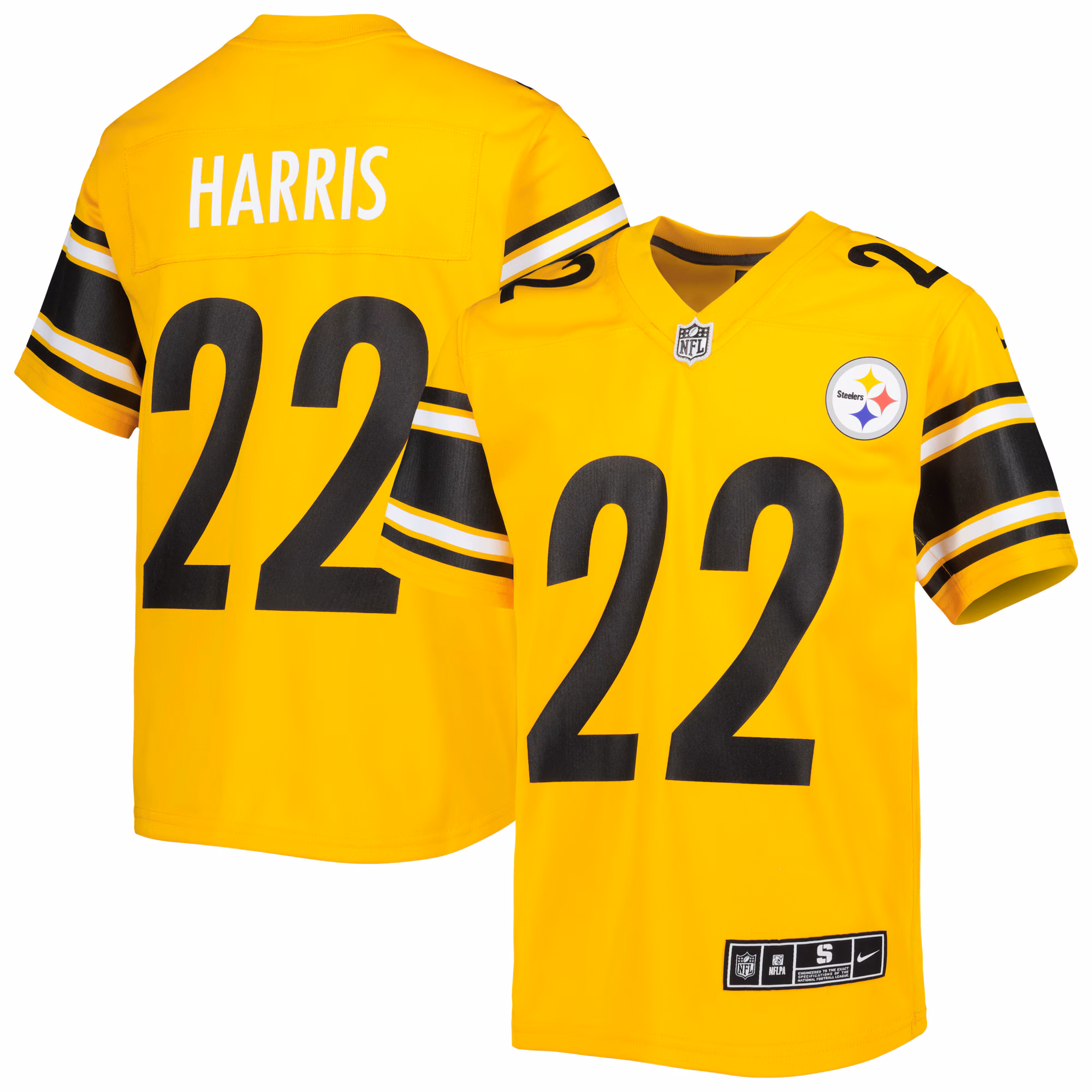 Najee Harris Pittsburgh Steelers Youth Inverted Game Jersey - Gold