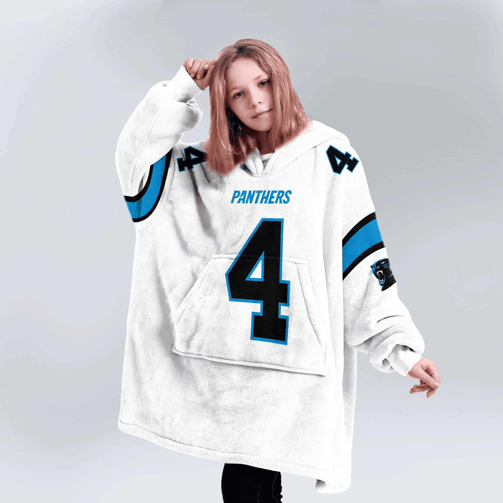 Kid 4 Carolina Football Unisex Blanket Hoodie