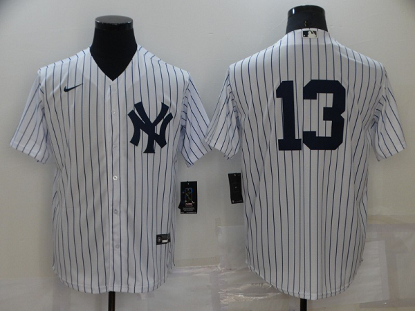 Men's  New York Yankees #13 Alex Rodriguez White Cool Base Stitched MLB Jersey