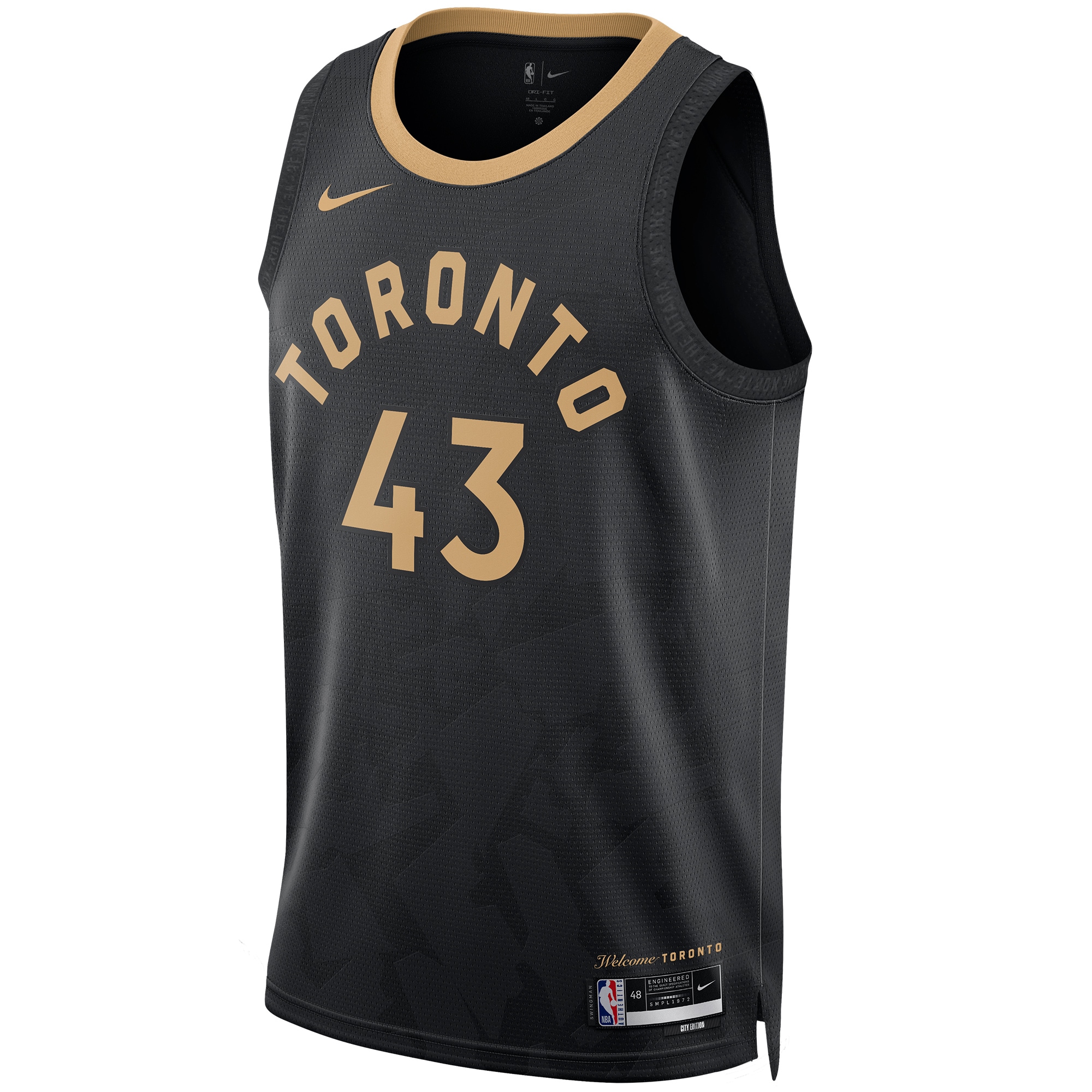 Pascal Siakam Toronto Raptors Unisex 2022/23 Swingman Jersey - City Edition - Black
