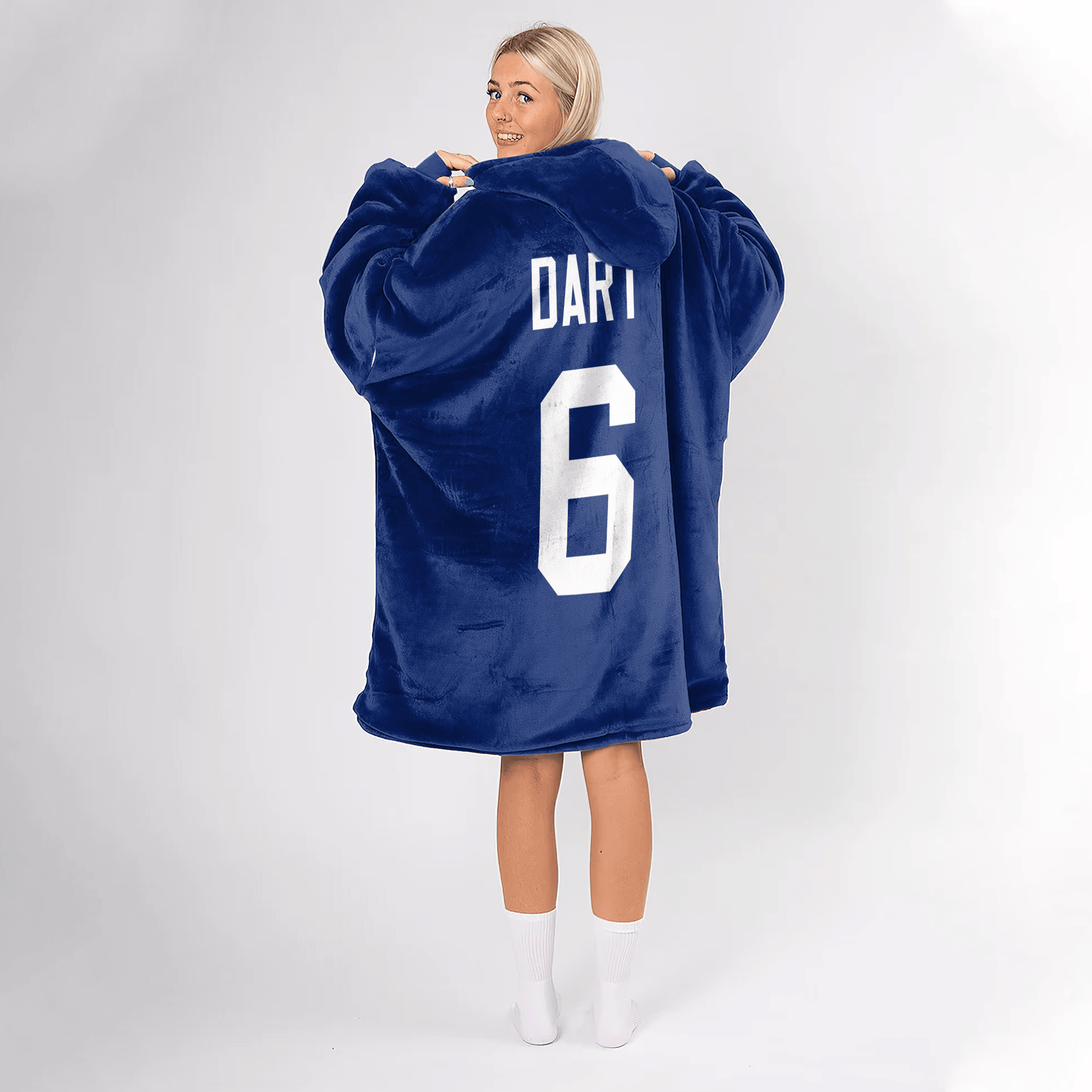 Adult J.D 6 New York G Football Unisex Blanket Hoodie
