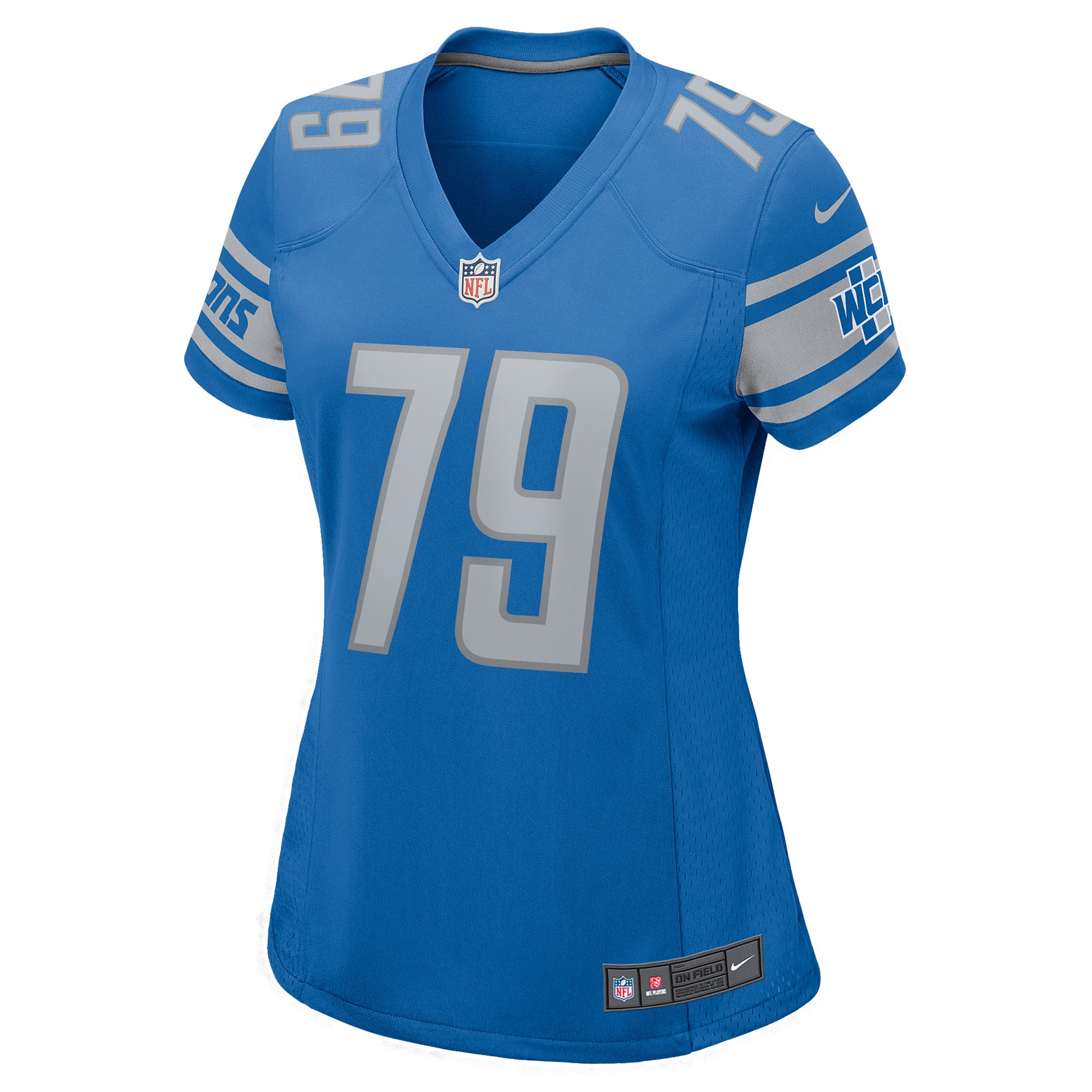 John Cominsky Detroit Lions  Women's Player Game Jersey - Blue