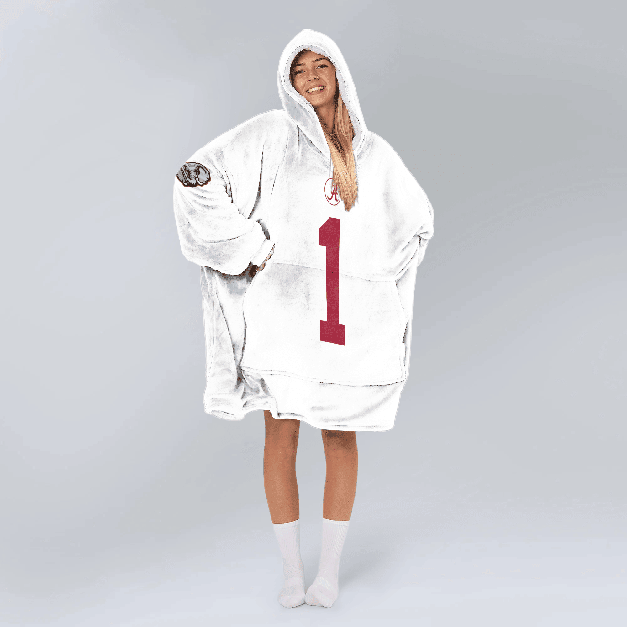 Adult 1 Alabama Football Unisex Blanket Hoodie
