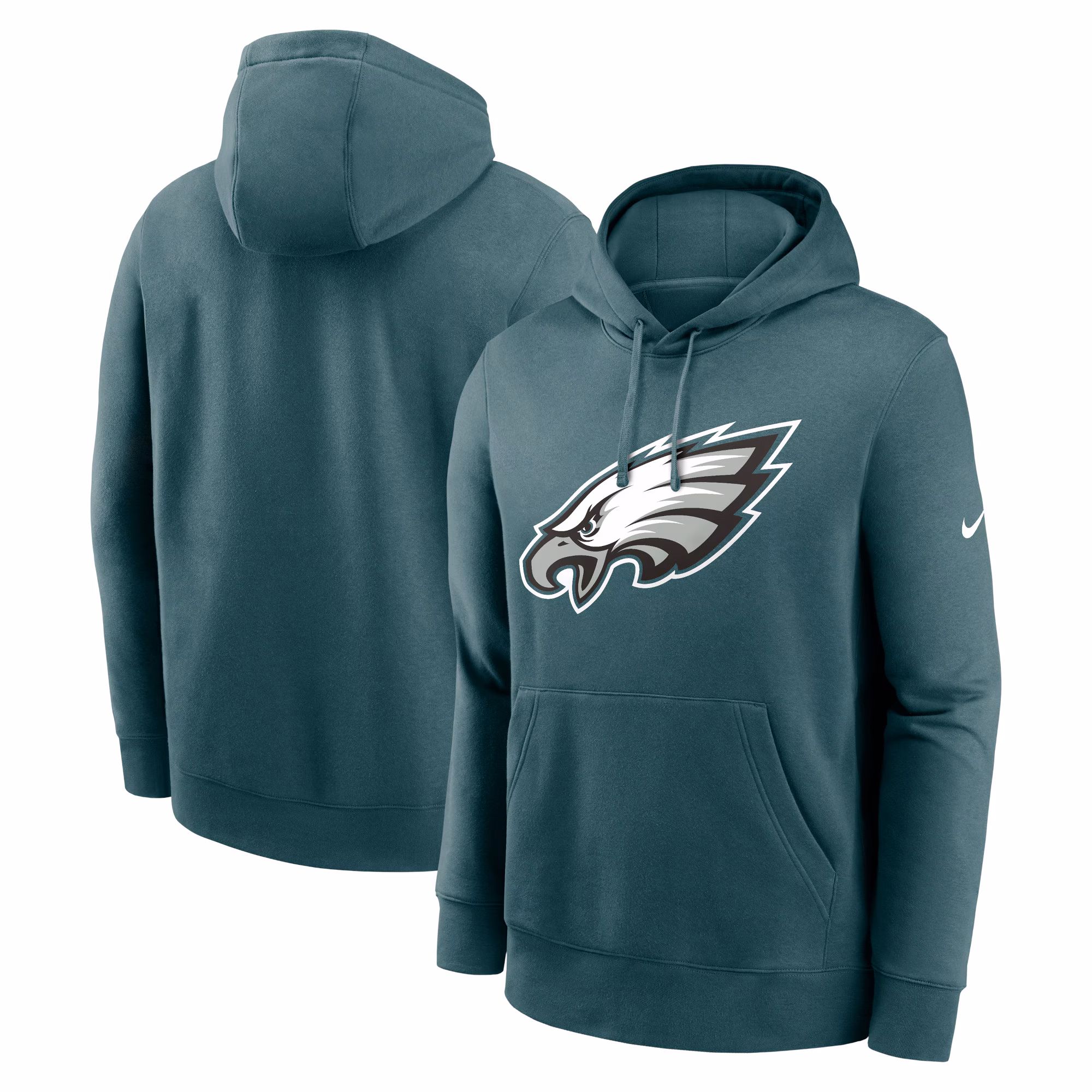Philadelphia Eagles Club Logo Pullover Hoodie - Black