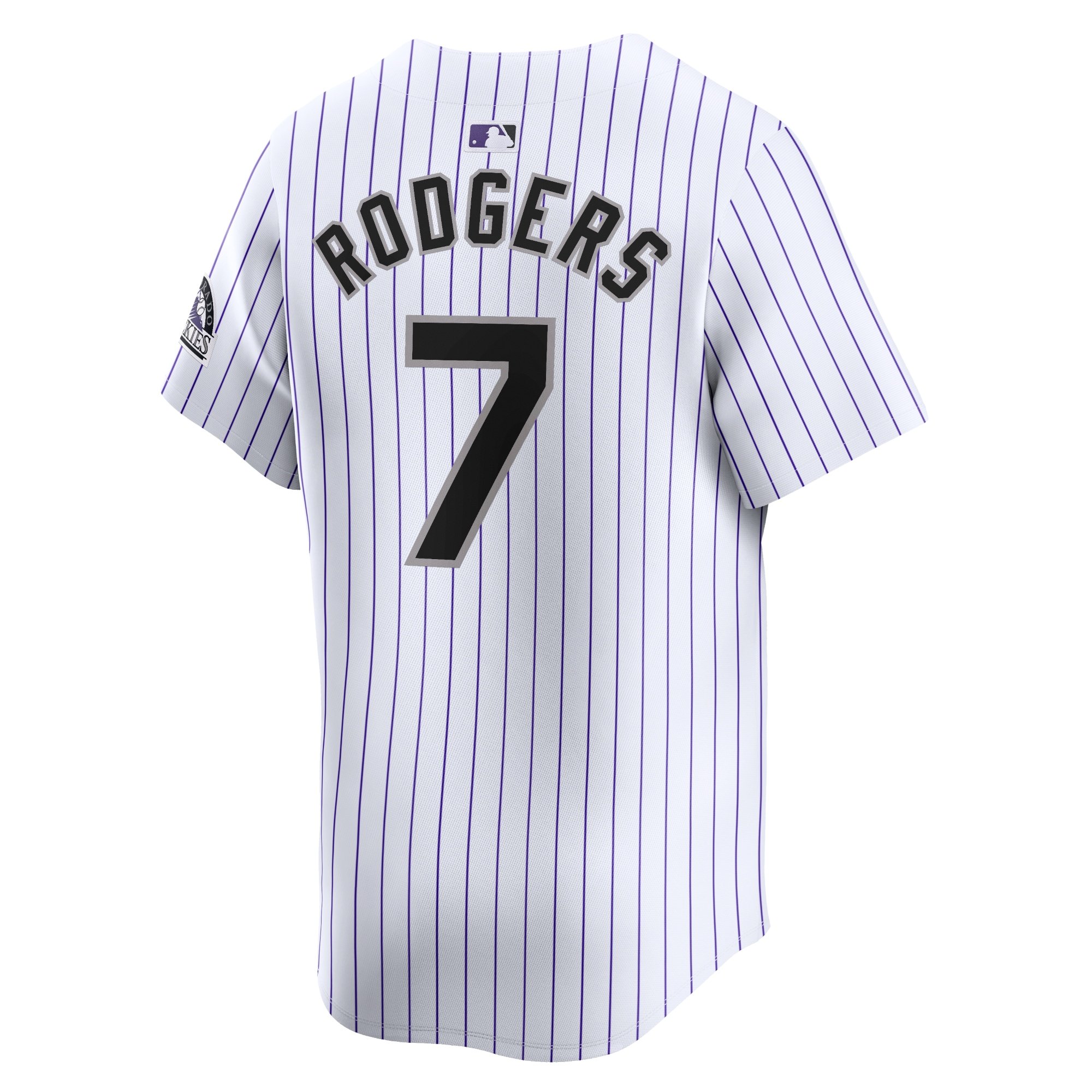 Men's Colorado Rockies Brendan Rodgers  White Home Limited Player Jersey