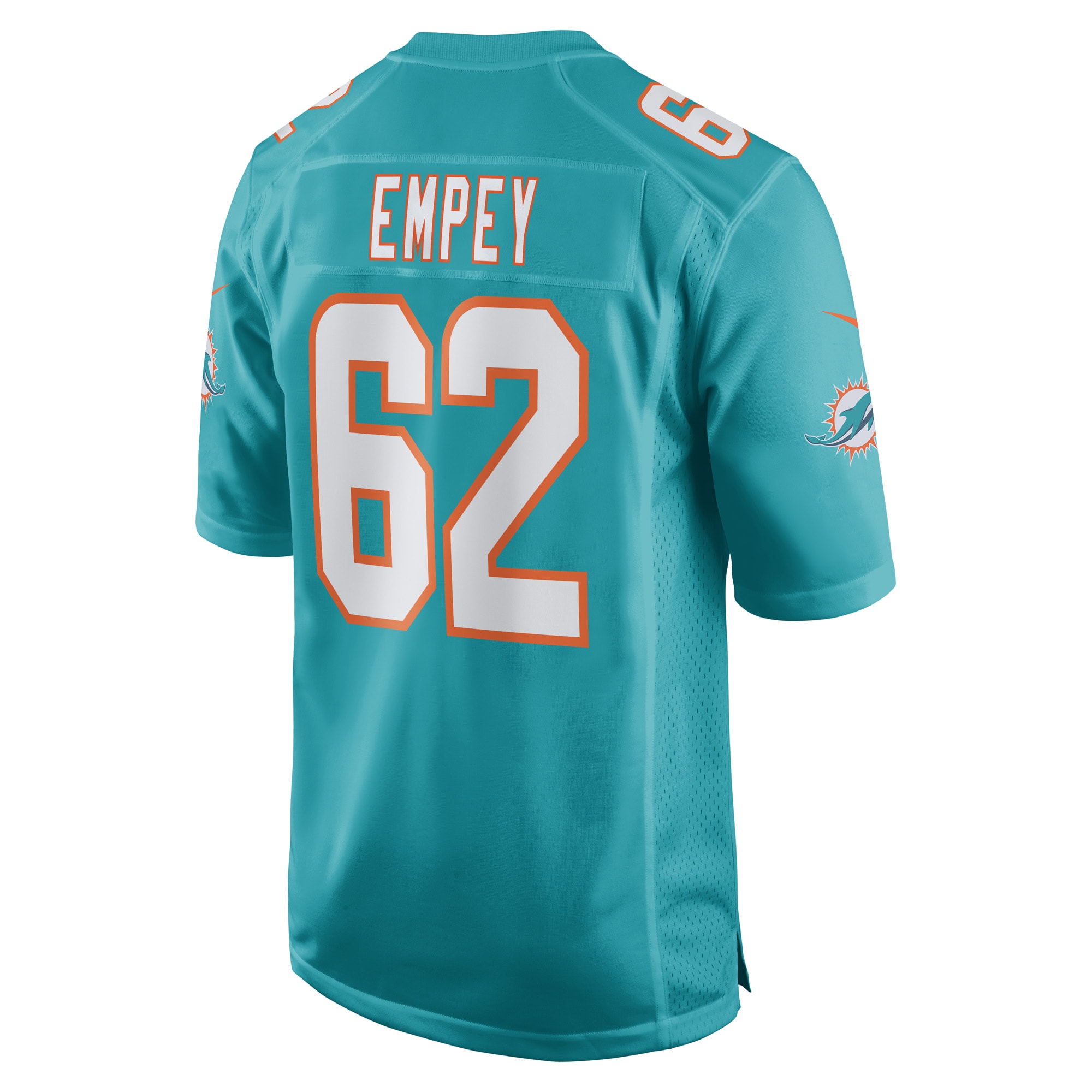 James Empey Miami Dolphins Game Player Jersey - Aqua