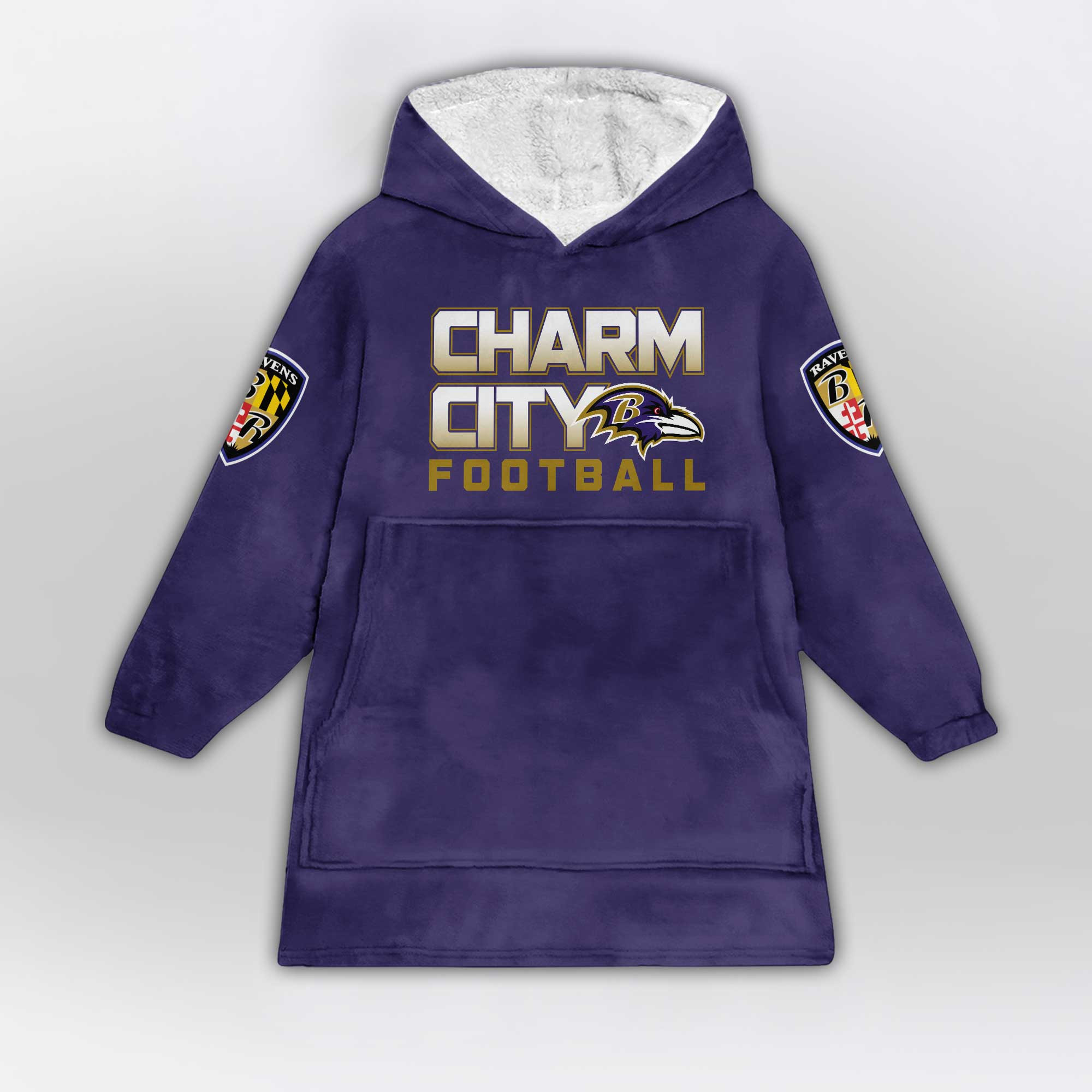 Kid 8 Baltimore Football Unisex Blanket Hoodie