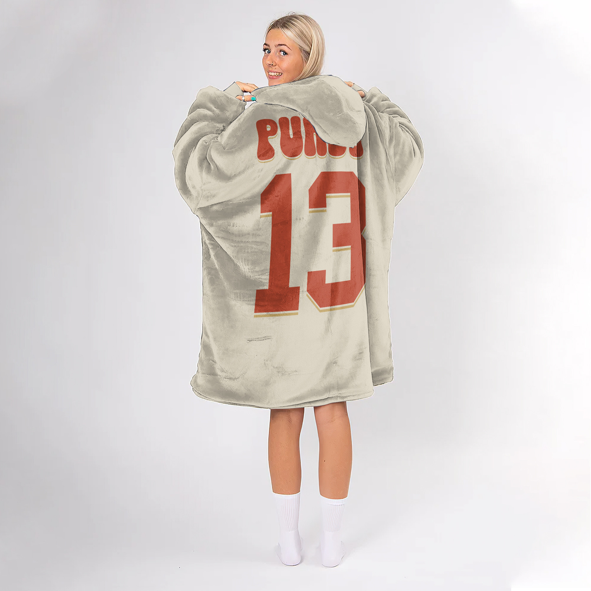 Adult Talk Purdy To Me 13 San Francisco 49ers Football Unisex Blanket Hoodie