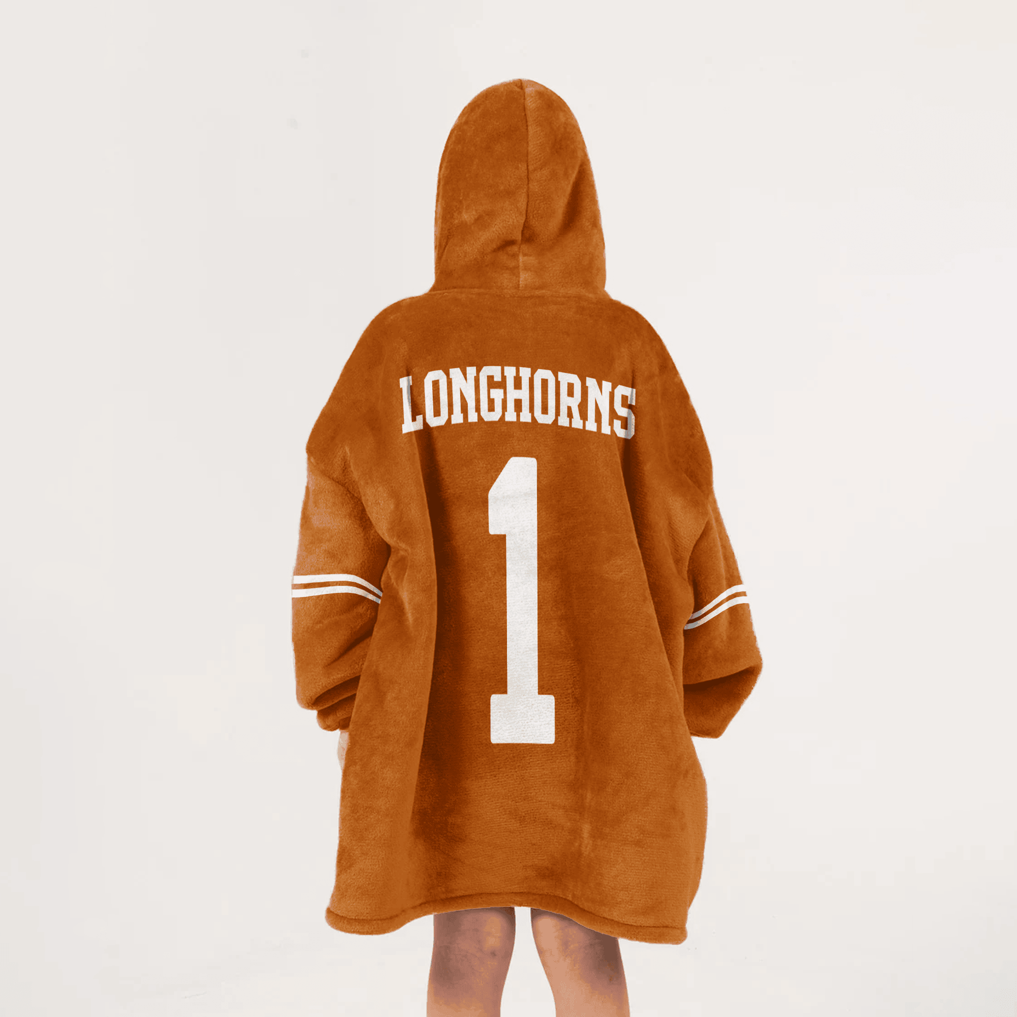 Kid 1 Texas Football Unisex Blanket Hoodie
