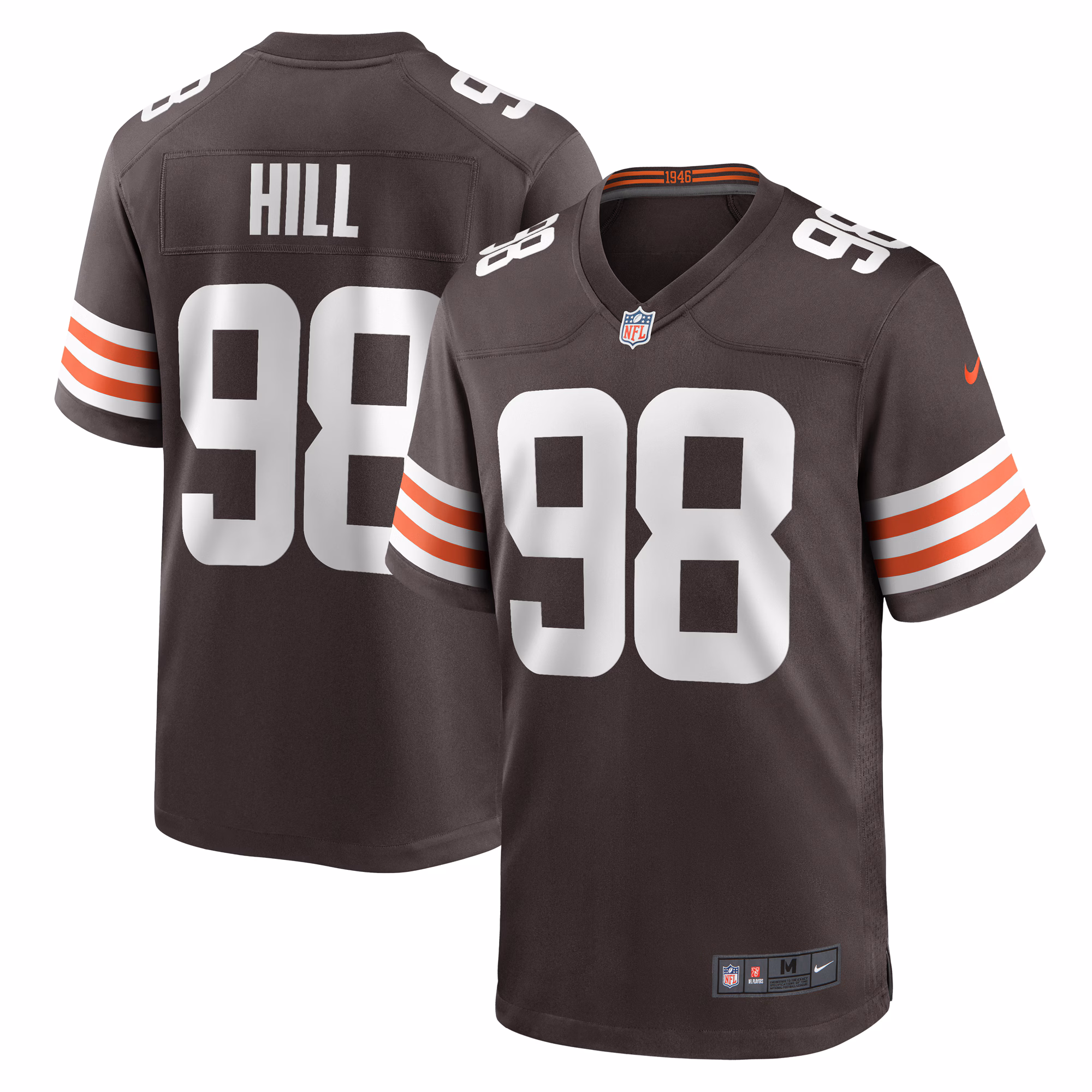 Trysten Hill Cleveland Browns Game Jersey - Brown