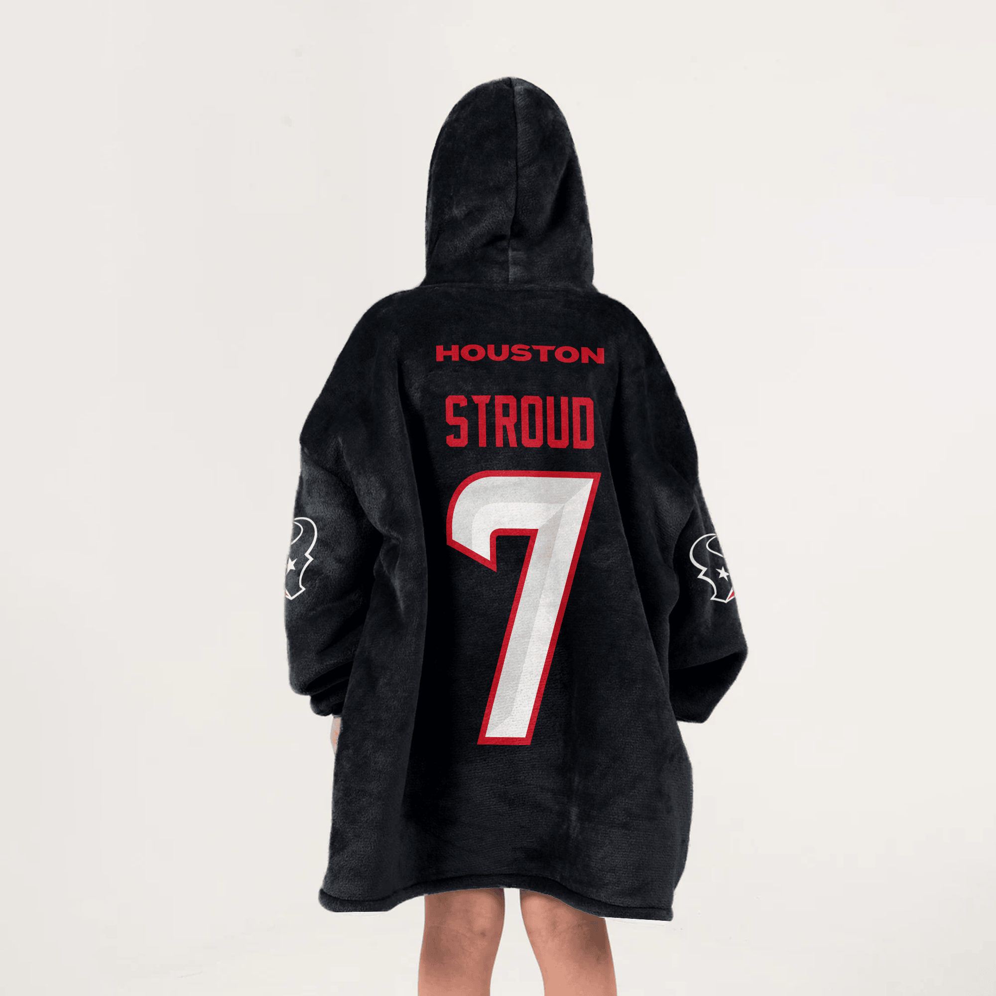 Kid C.J.S 7 Houston Football Unisex Blanket Hoodie