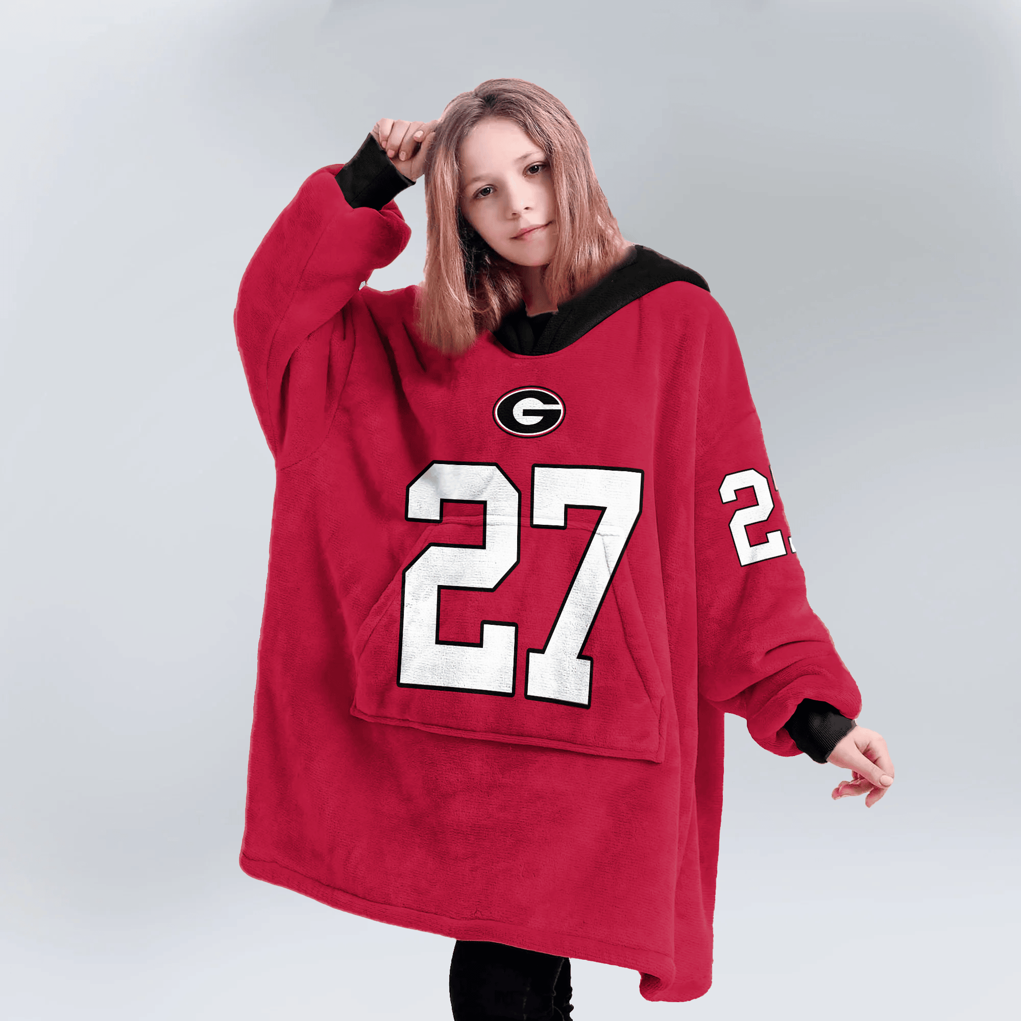 Kid N.C 27 Georgia Football Unisex Blanket Hoodie