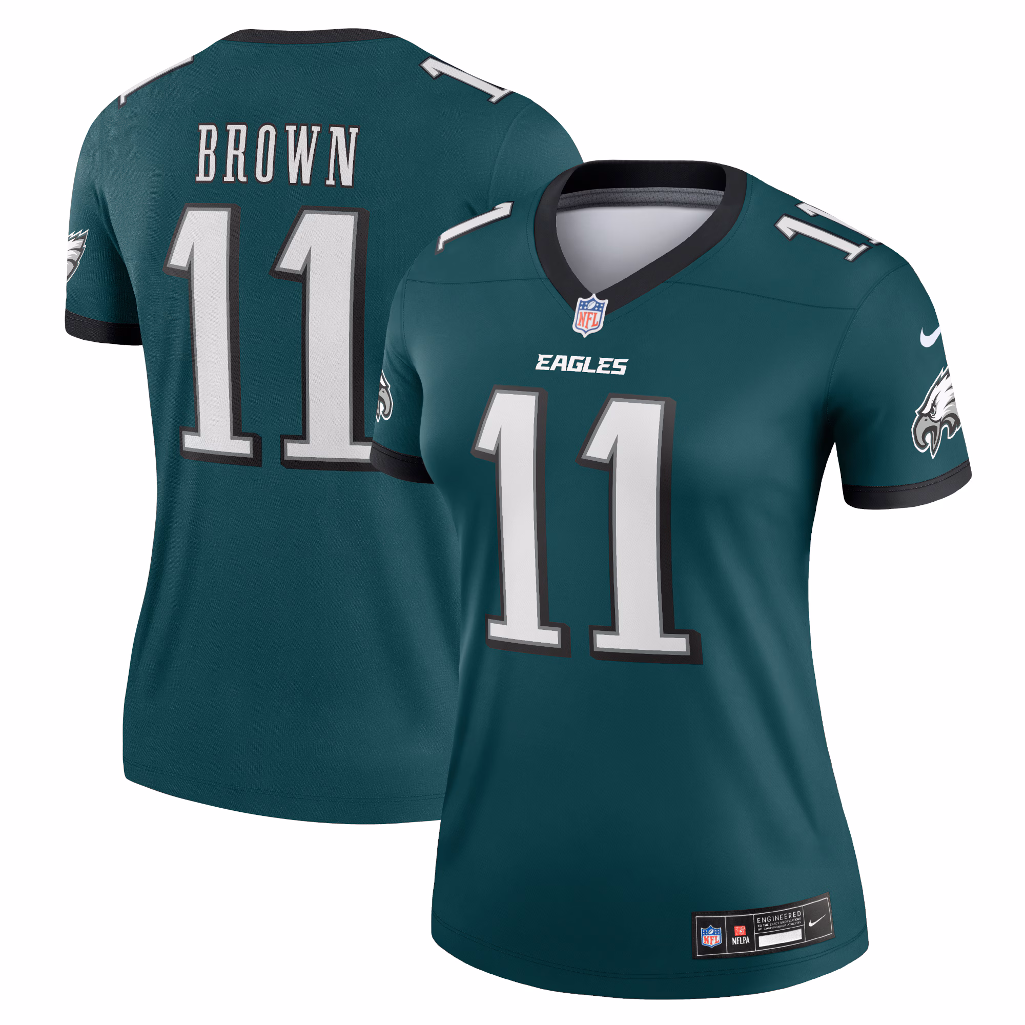 A.J. Brown Philadelphia Eagles Women's Legend Jersey - Midnight Green
