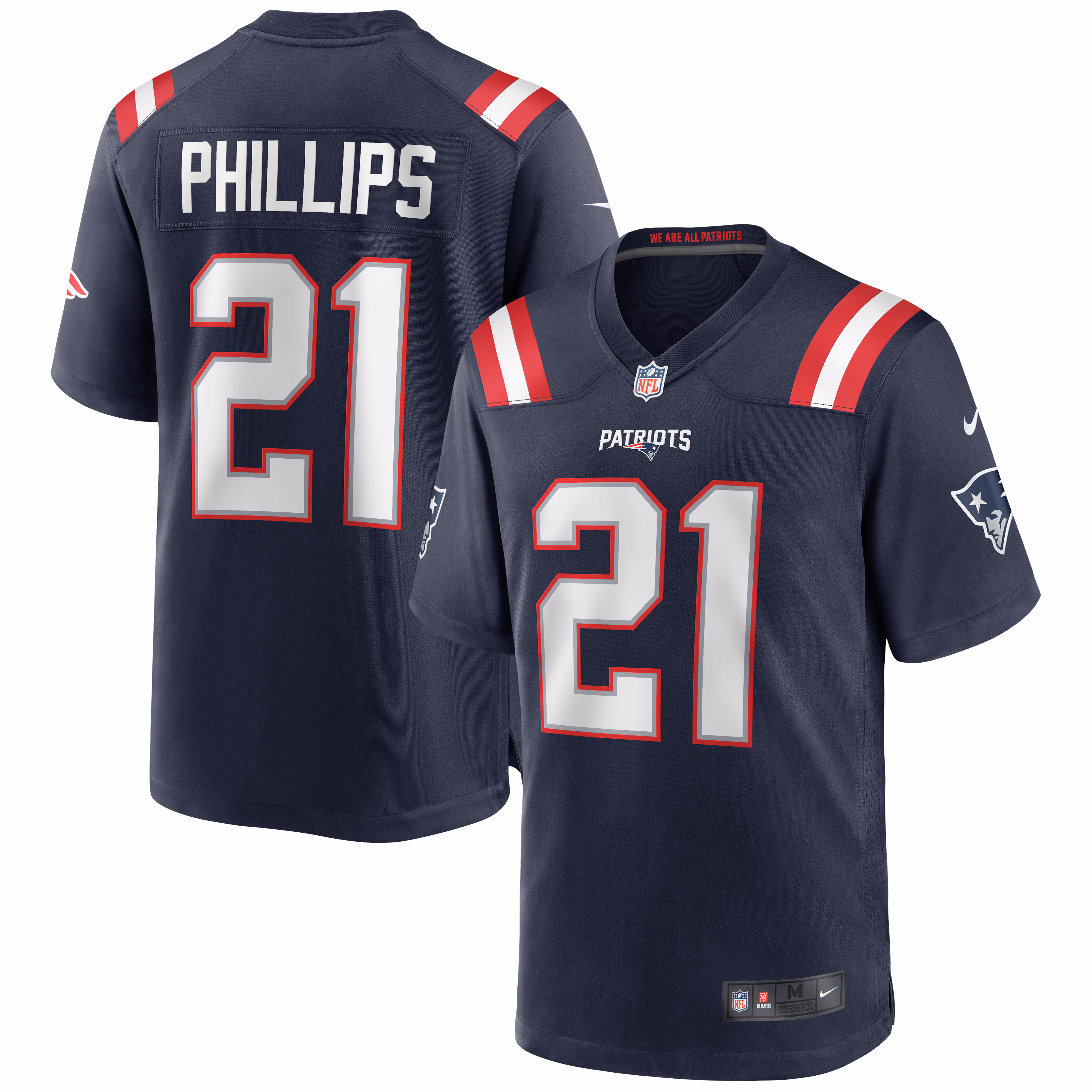 Adrian Phillips New England Patriots Game Jersey - Navy