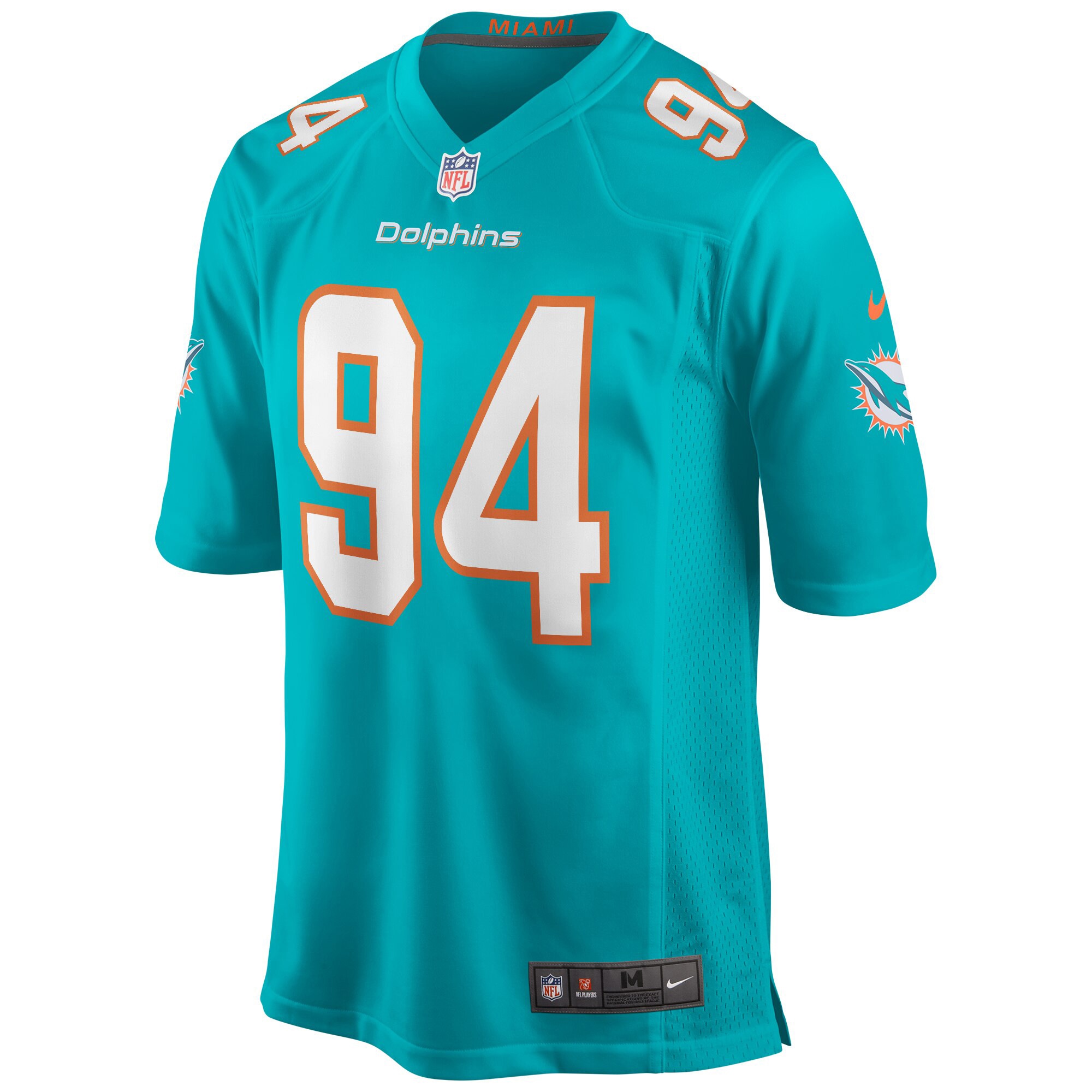 Christian Wilkins Miami Dolphins  Game Jersey - Aqua