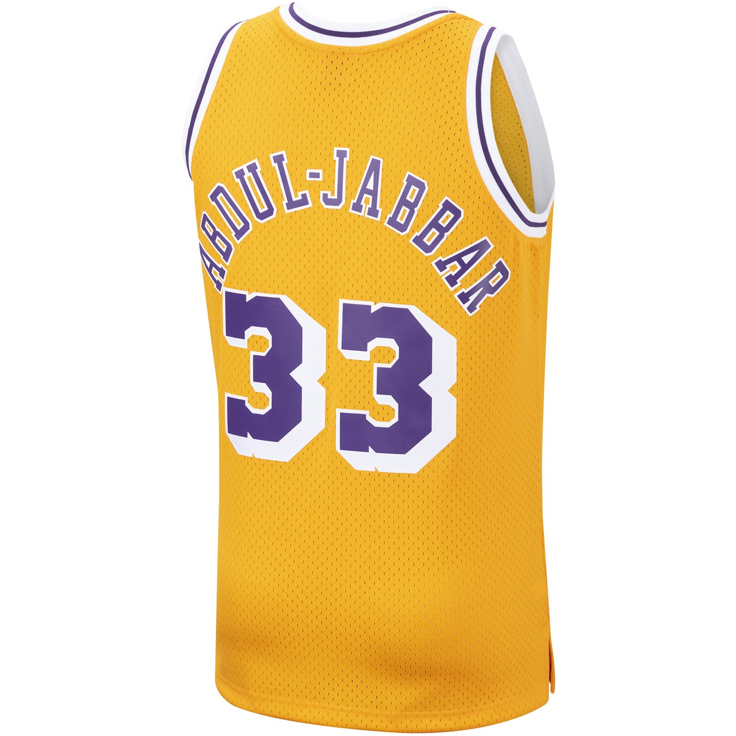Kareem Abdul-Jabbar Los Angeles Lakers Mitchell & Ness 1984-85 Hardwood Classics Swingman Jersey - Gold