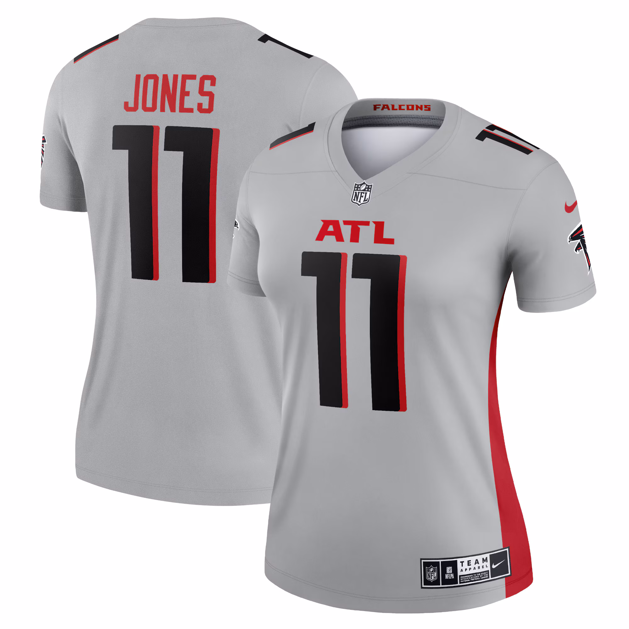 Julio Jones Atlanta Falcons Women's Inverted Legend Jersey - Silver