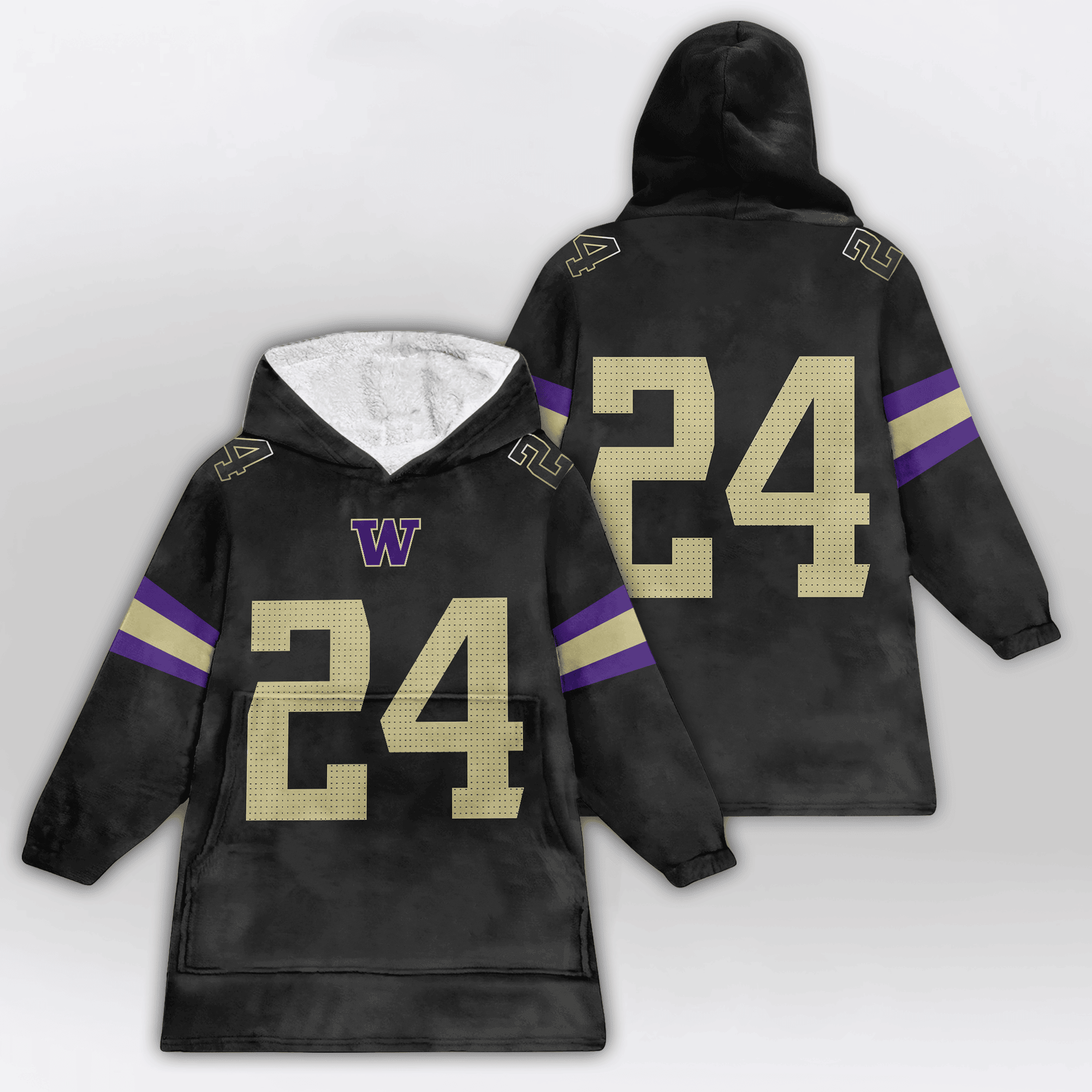 Kid 24 Washington Football Unisex Blanket Hoodie