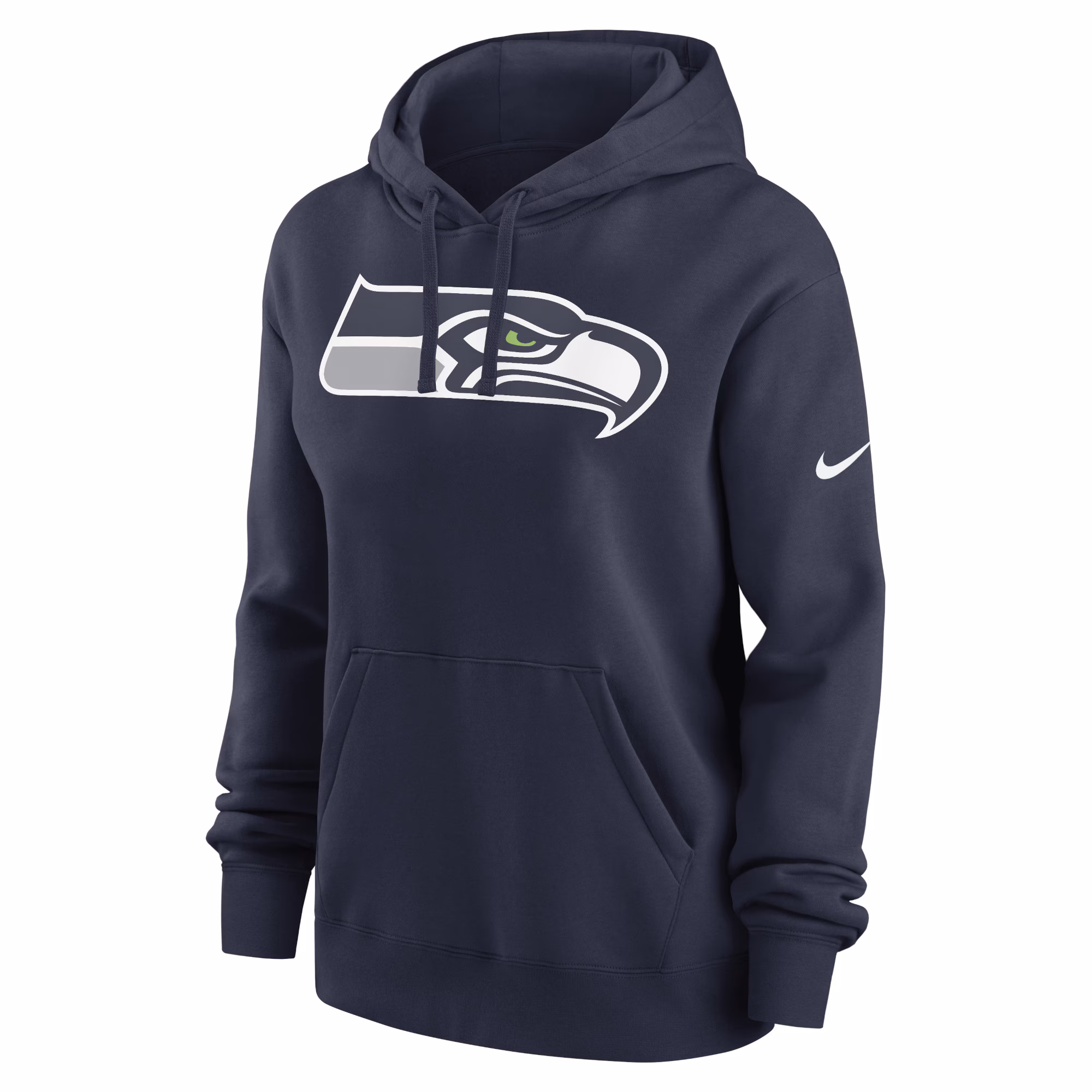Seattle Seahawks Women's Team Logo Club Fleece Pullover Hoodie - College Navy