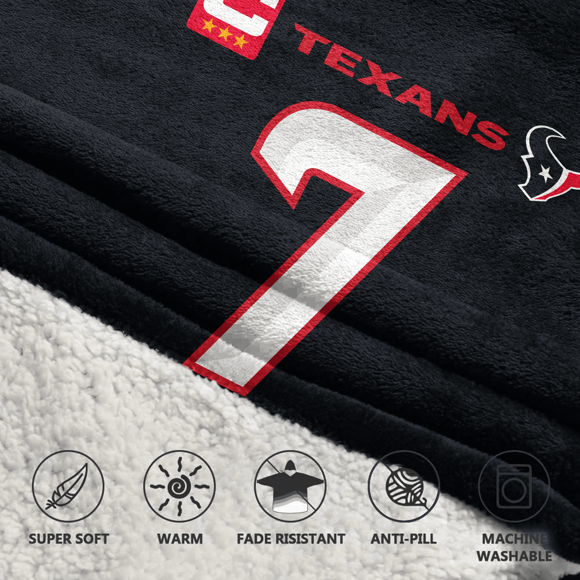 Kid C.J.S 7 Captain Houston Football Unisex Blanket Hoodie