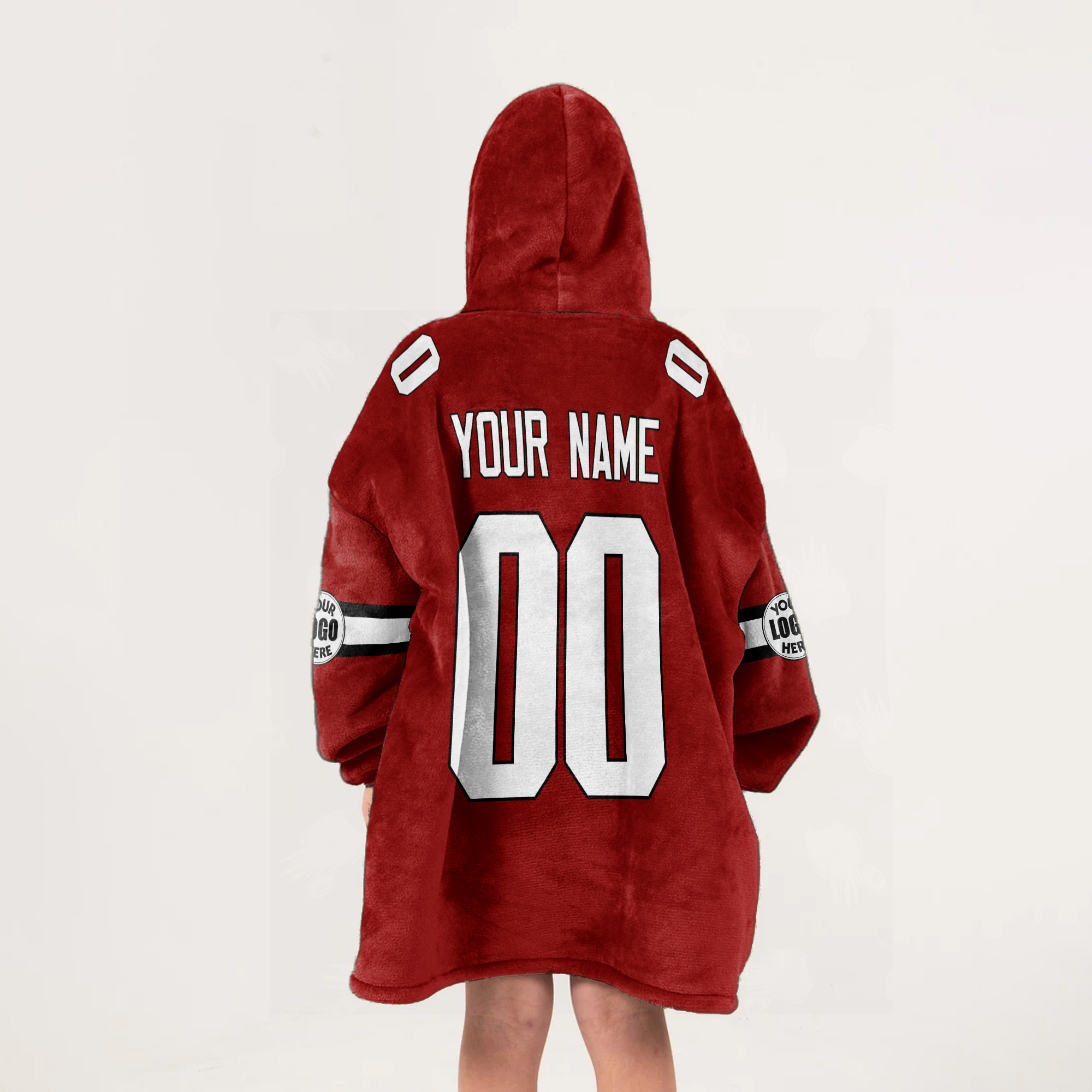 Adult Custom Blanket Hoodie Indiana Inspired Color