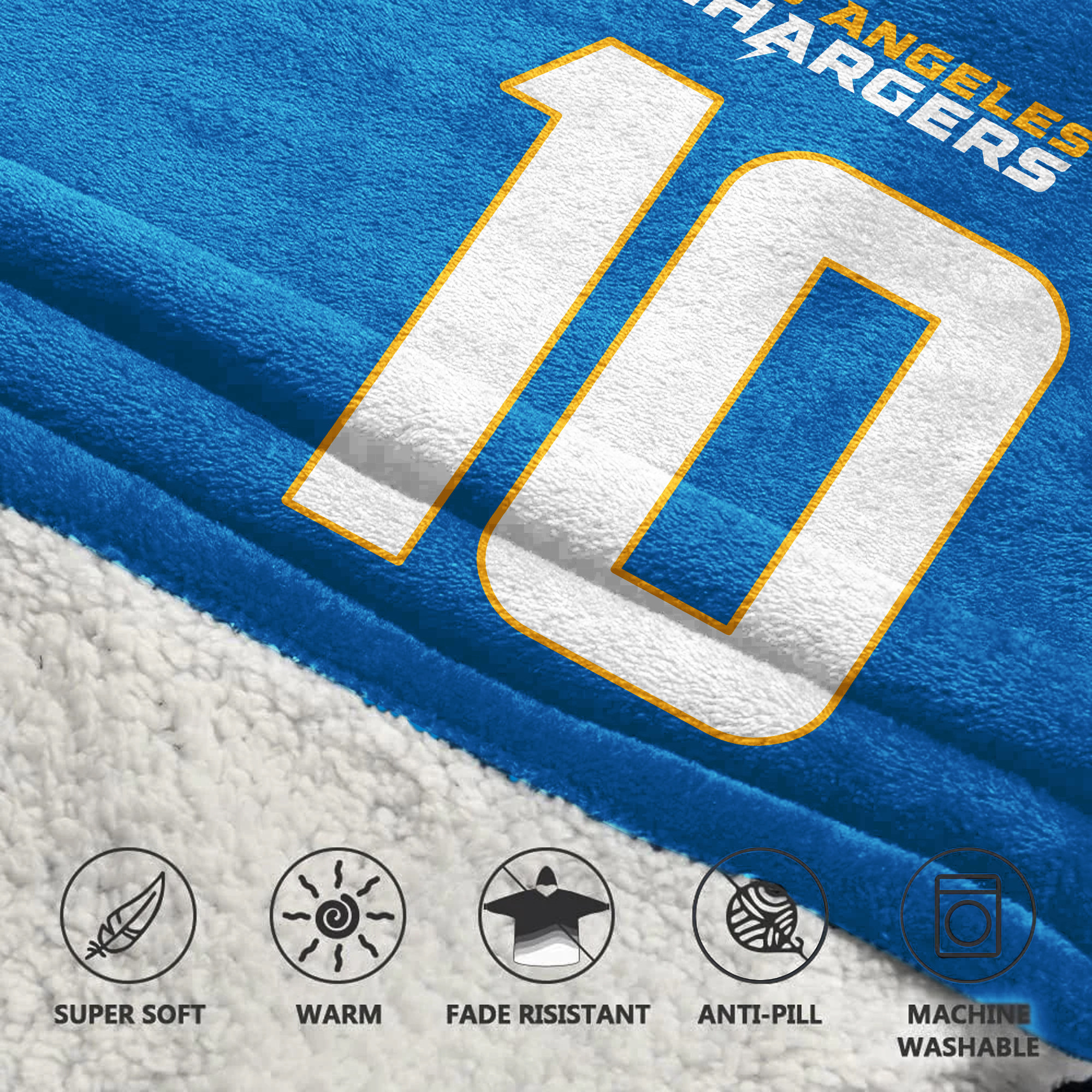 Adult JH 10 Los Angeles Football Unisex Blanket Hoodie