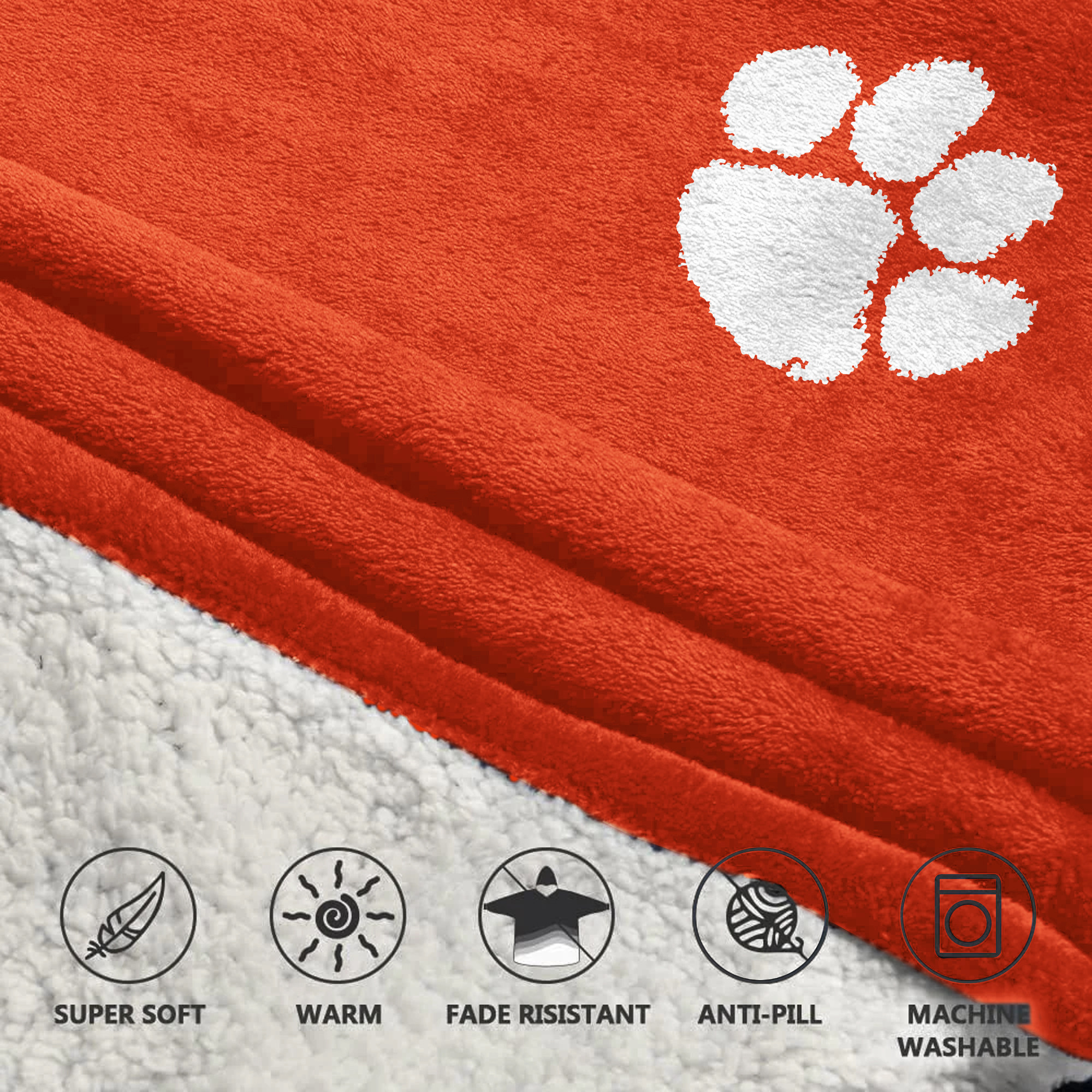 Adult Clemson Football Unisex Blanket Hoodie