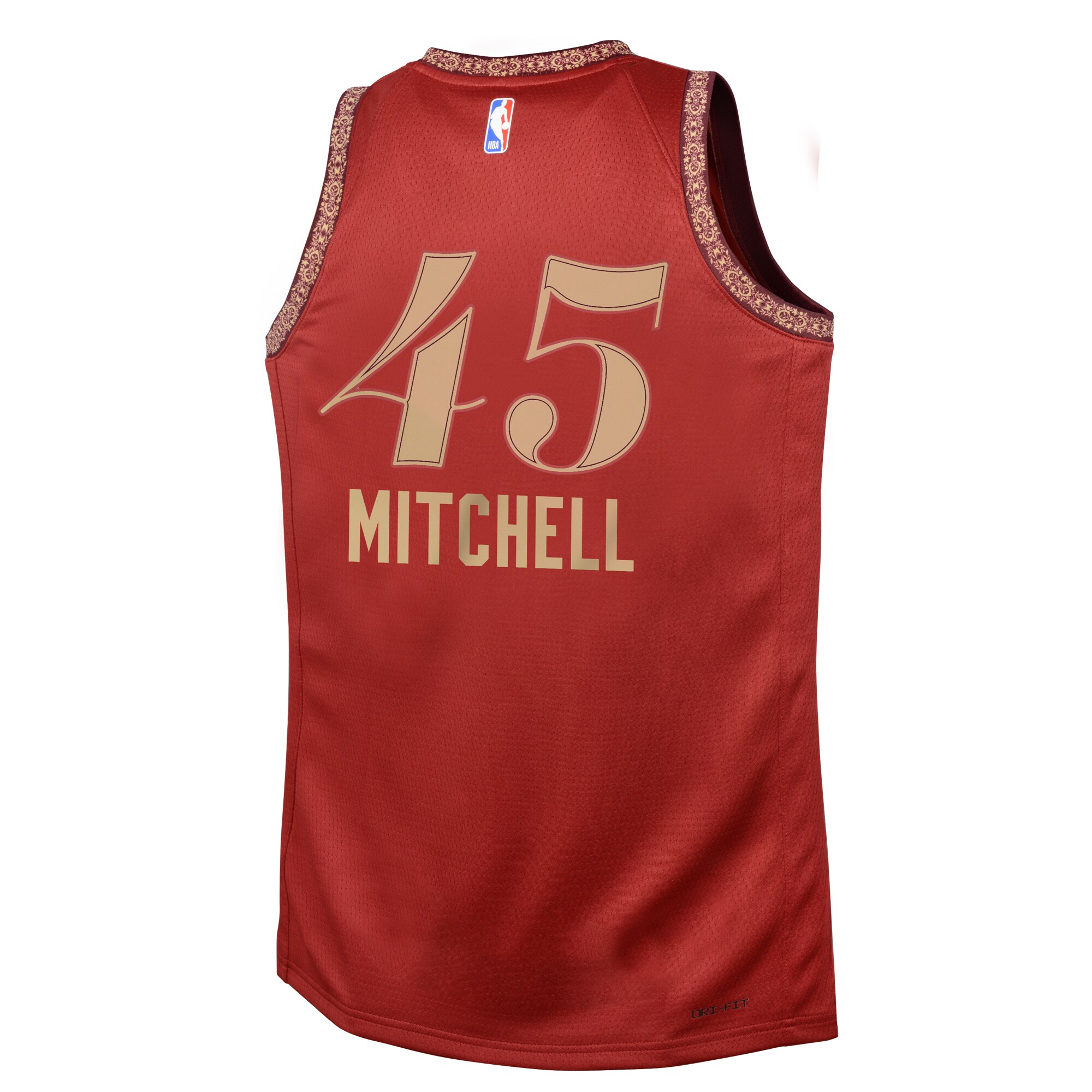 Youth Cleveland Cavaliers Donovan Mitchell  Wine 2023/24 Swingman Replica Jersey - City Edition