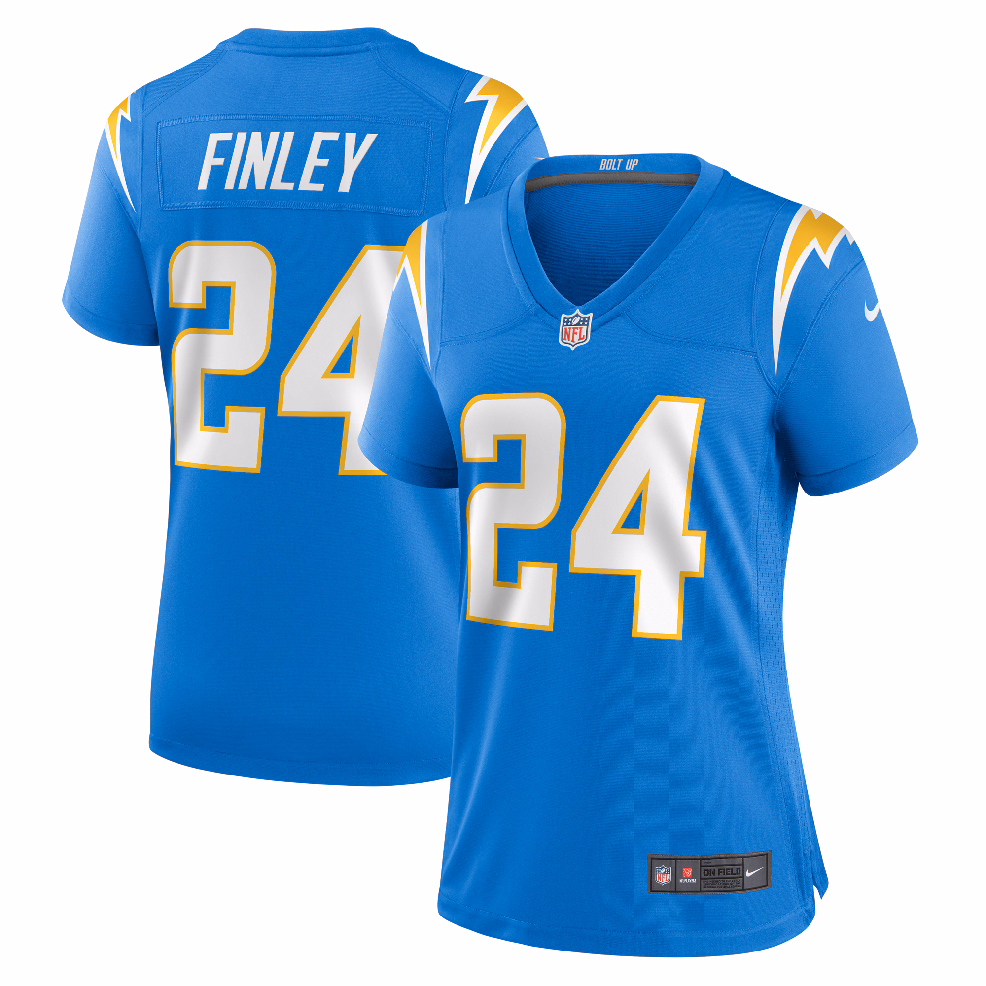 AJ Finley Los Angeles Chargers Women's Team Game Jersey -  Powder Blue