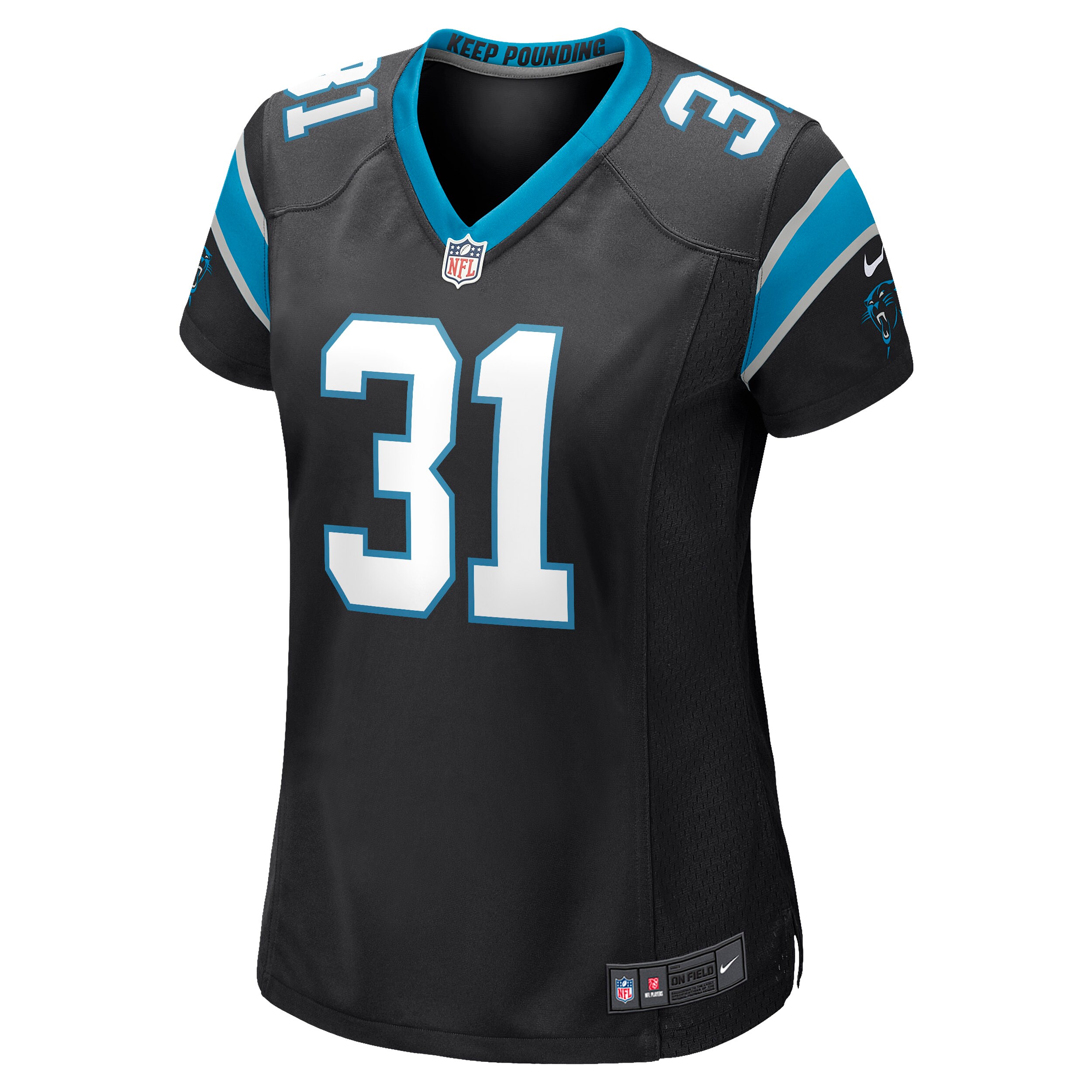 Juston Burris Carolina Panthers  Women's Game Jersey - Black