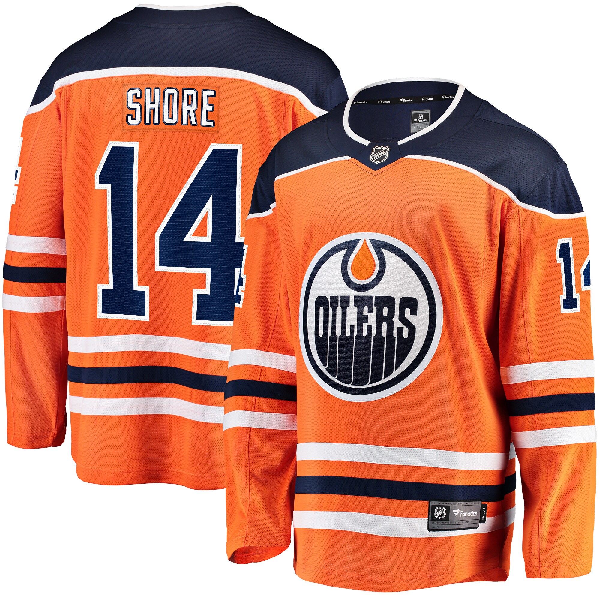 Devin Shore Edmonton Oilers Home Breakaway Player Jersey - Orange