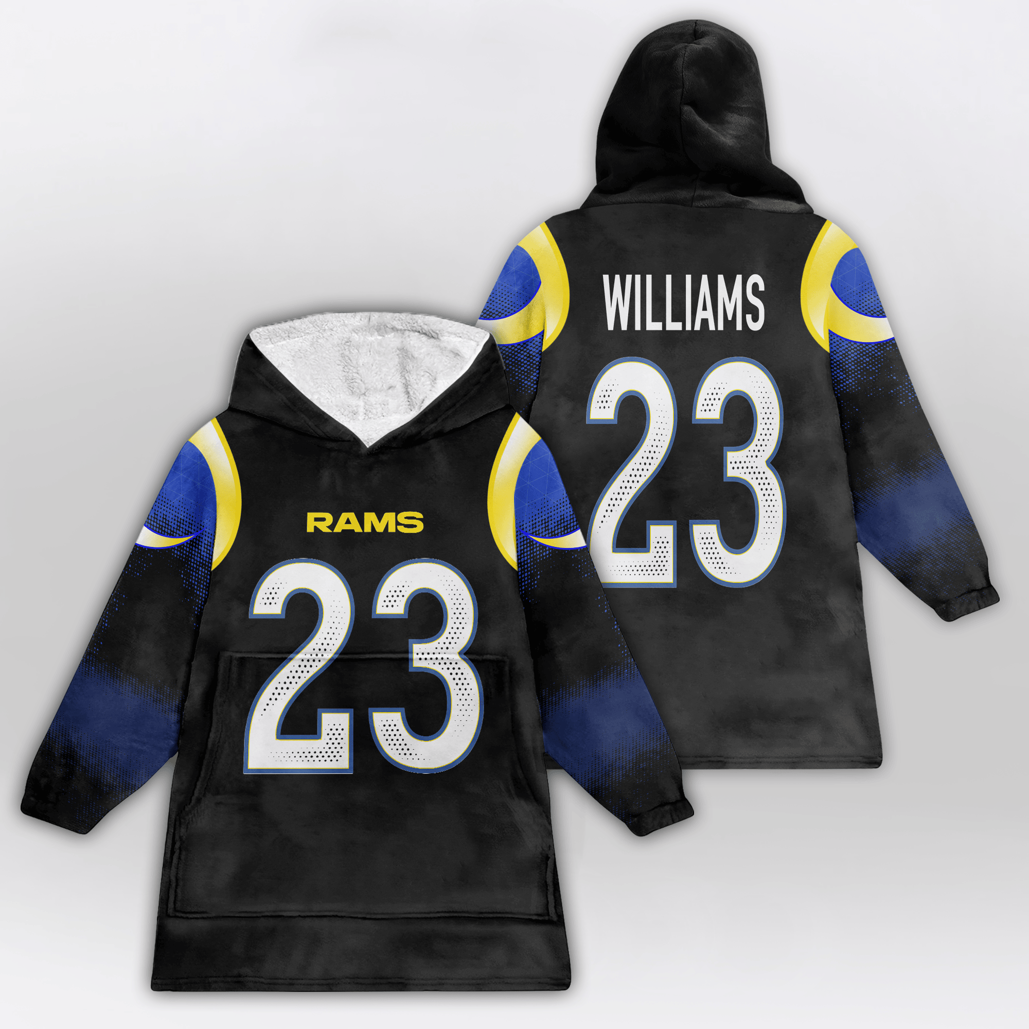 Kid K.W 23 Los Angeles R Football Unisex Blanket Hoodie