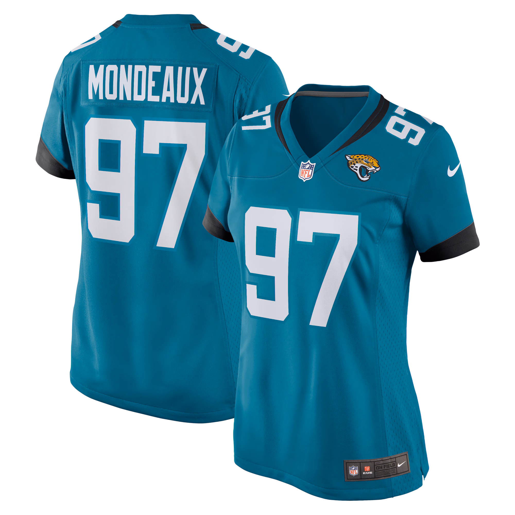 Henry Mondeaux Jacksonville Jaguars Women's  Game Jersey -  Teal